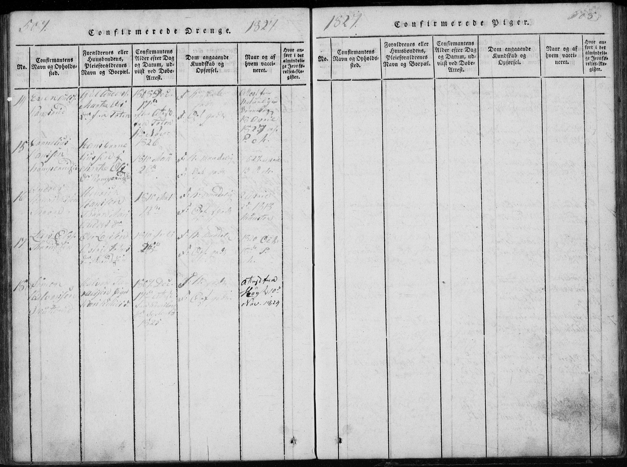 Modum kirkebøker, AV/SAKO-A-234/G/Ga/L0002: Parish register (copy) no. I 2, 1824-1832, p. 507-508