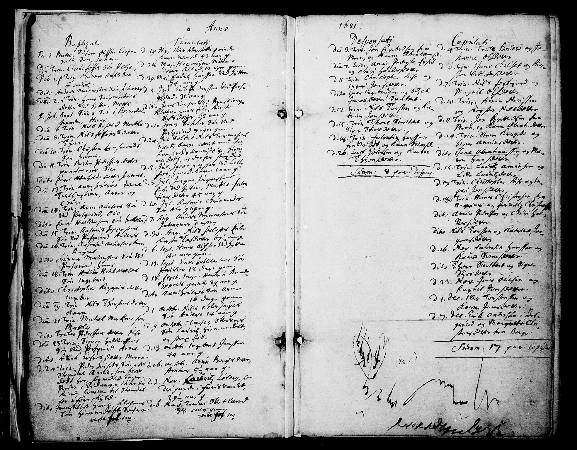 Gjerpen kirkebøker, AV/SAKO-A-265/F/Fa/L0001: Parish register (official) no. I 1, 1681-1746