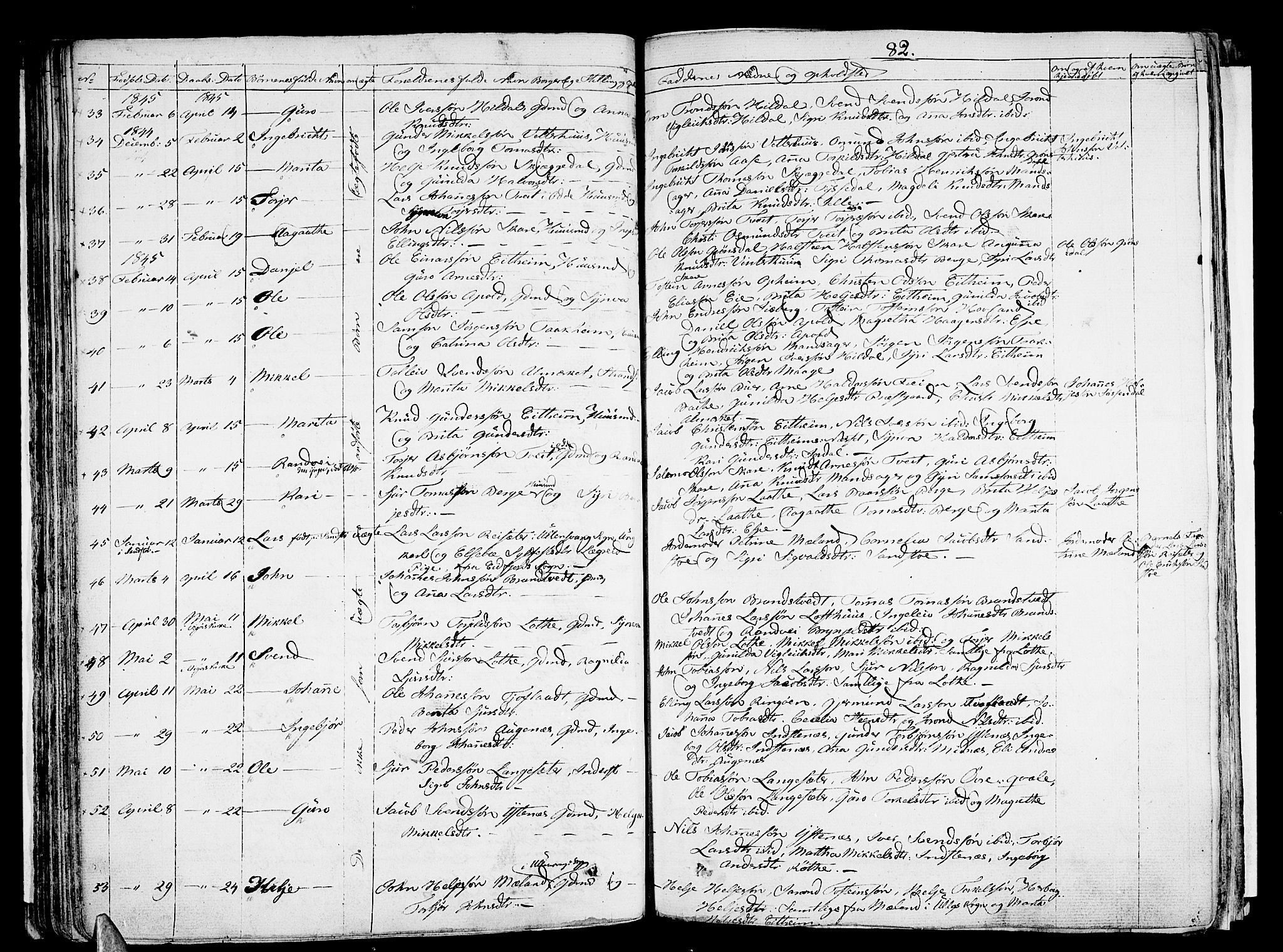 Ullensvang sokneprestembete, AV/SAB-A-78701/H/Haa: Parish register (official) no. A 10, 1825-1853, p. 82