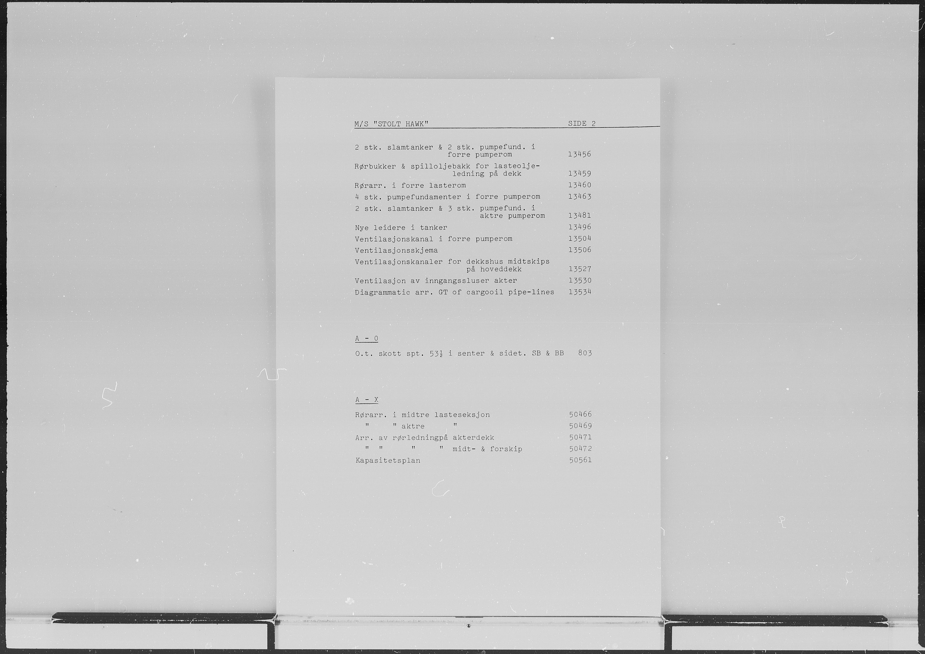 Kristiansand Mekaniske Verksted, SAK/D/0612/G/Ga/L0006/0002: Reprofoto av tegninger m.m. / 36 mm mikrofilmruller, reprofoto av skipstegninger, byggenr. 134-212, p. 4