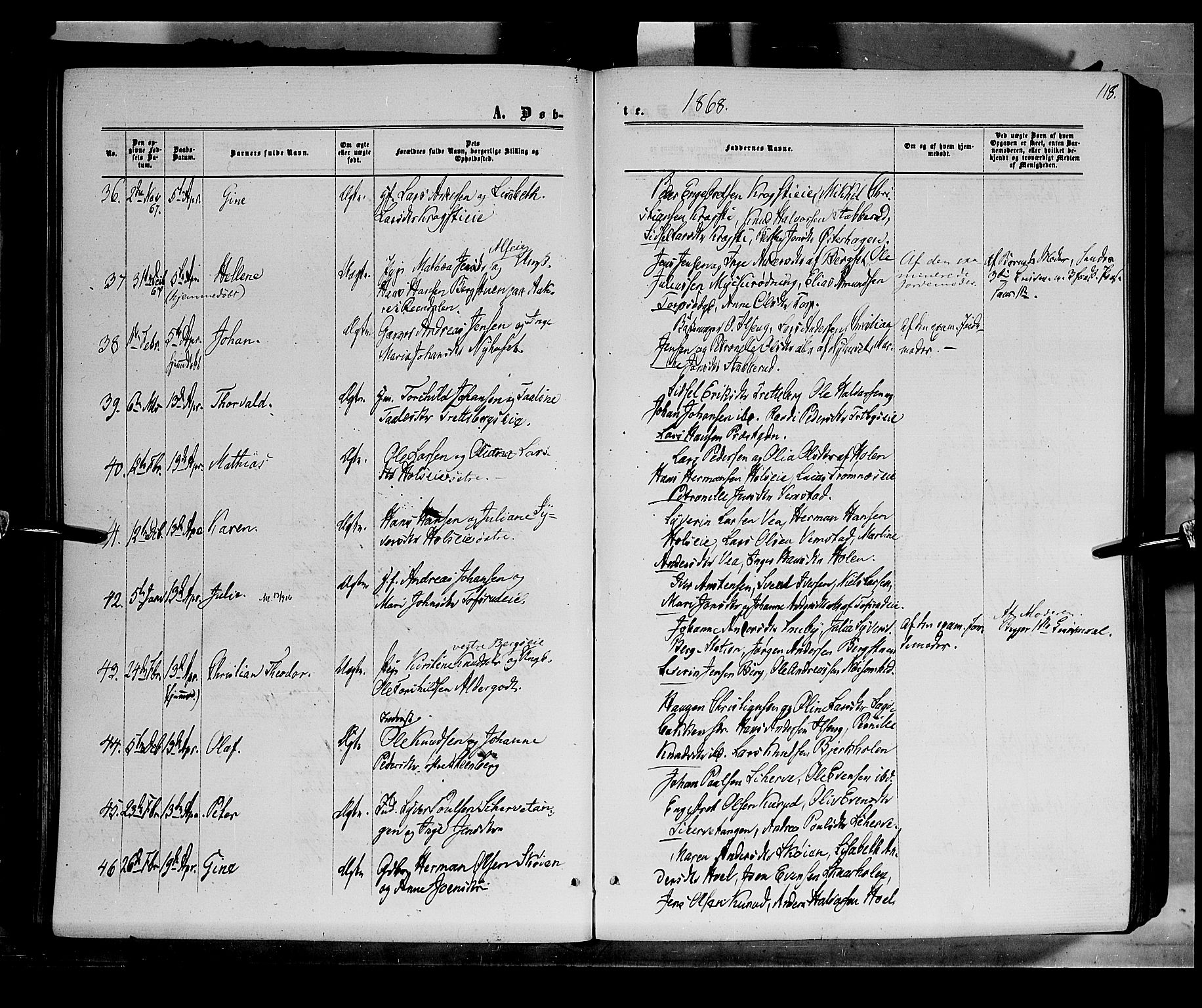 Løten prestekontor, SAH/PREST-022/K/Ka/L0008: Parish register (official) no. 8, 1860-1877, p. 118