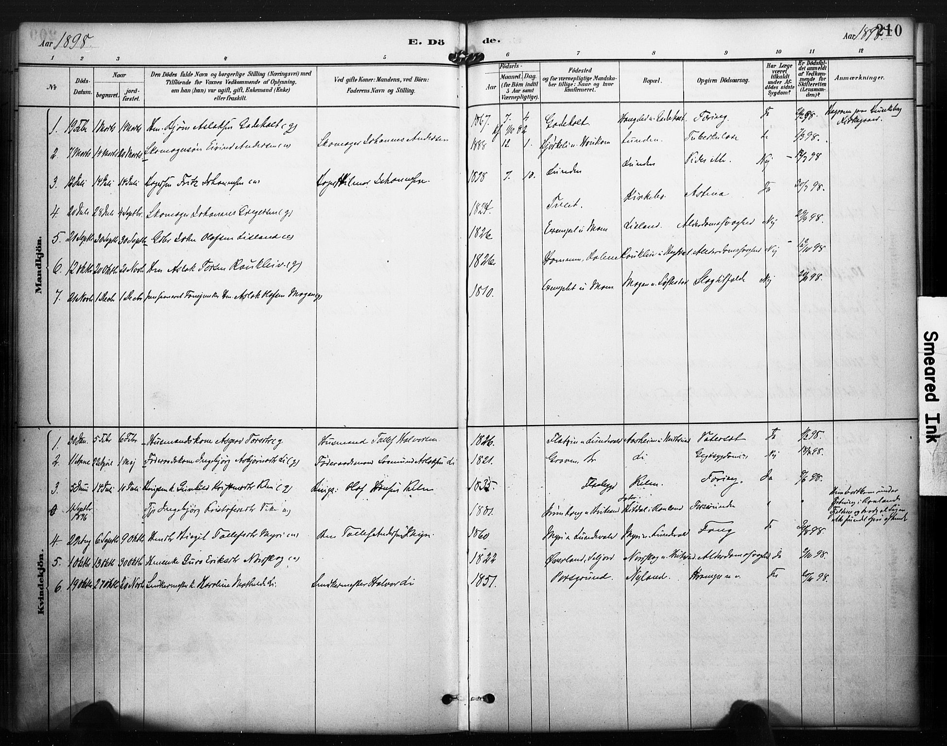 Kviteseid kirkebøker, AV/SAKO-A-276/F/Fa/L0008: Parish register (official) no. I 8, 1882-1903, p. 210