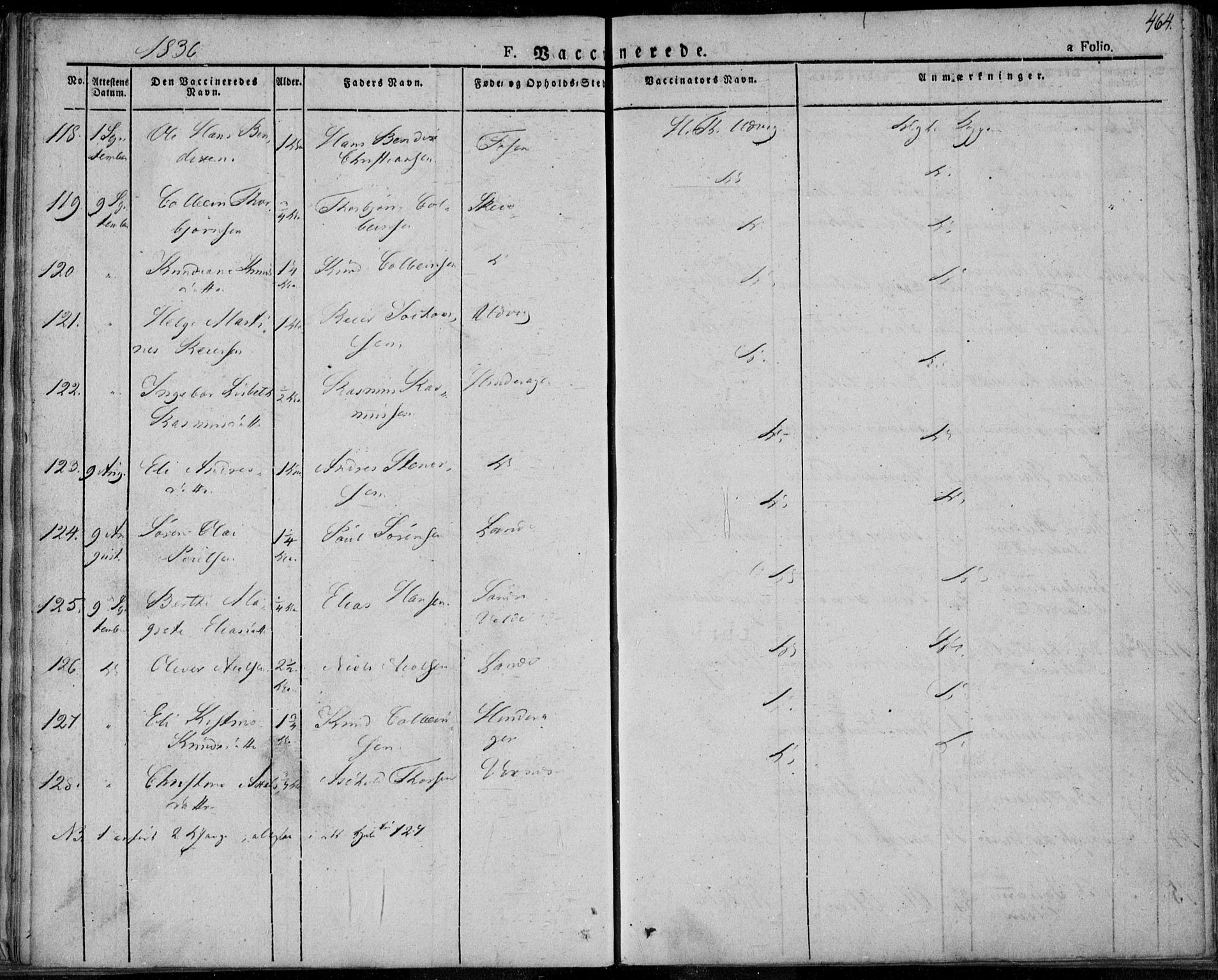 Avaldsnes sokneprestkontor, AV/SAST-A -101851/H/Ha/Haa/L0005: Parish register (official) no. A 5.2, 1825-1841, p. 464