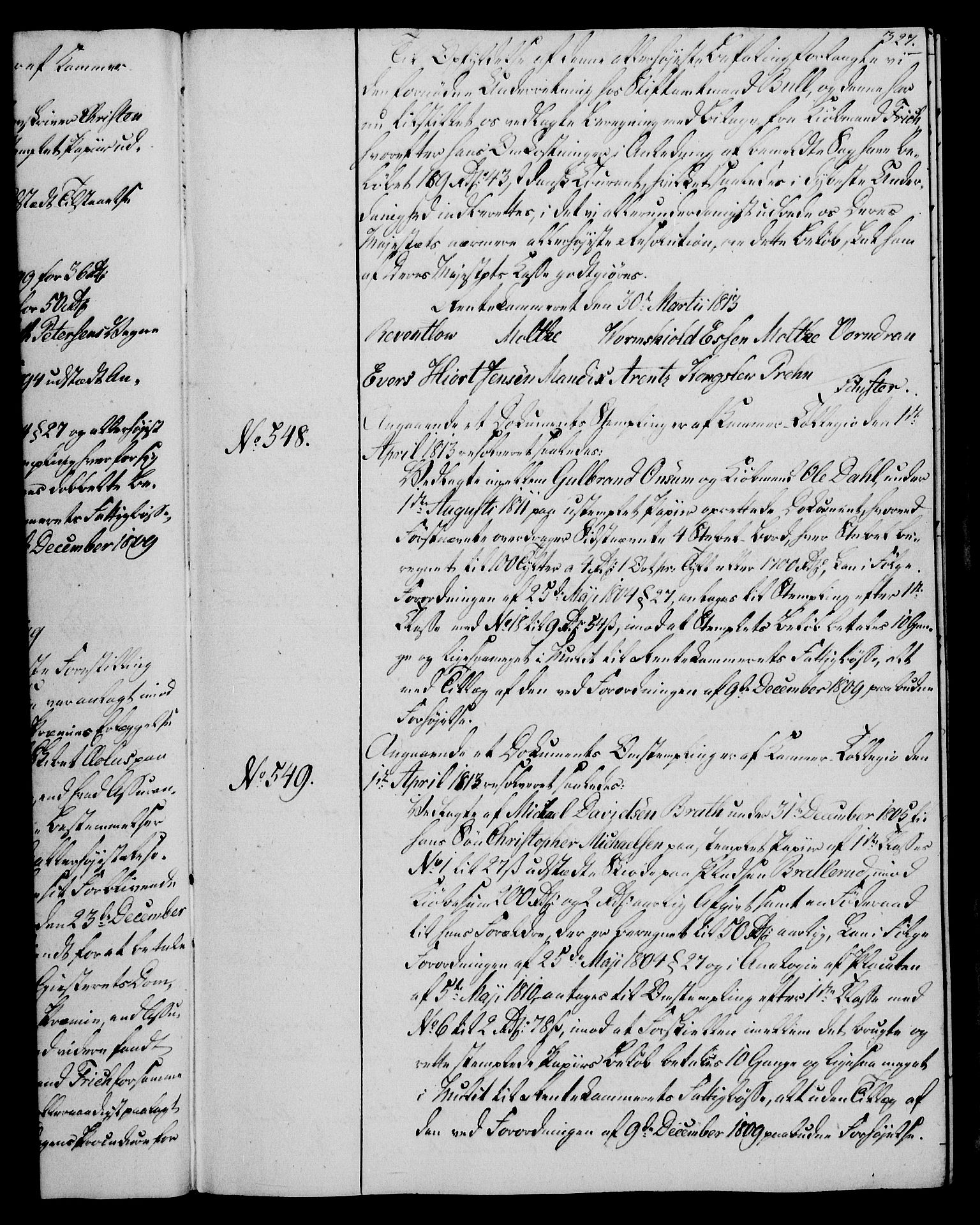 Rentekammeret, Kammerkanselliet, RA/EA-3111/G/Gg/Gga/L0020: Norsk ekspedisjonsprotokoll med register (merket RK 53.20), 1811-1814, p. 327