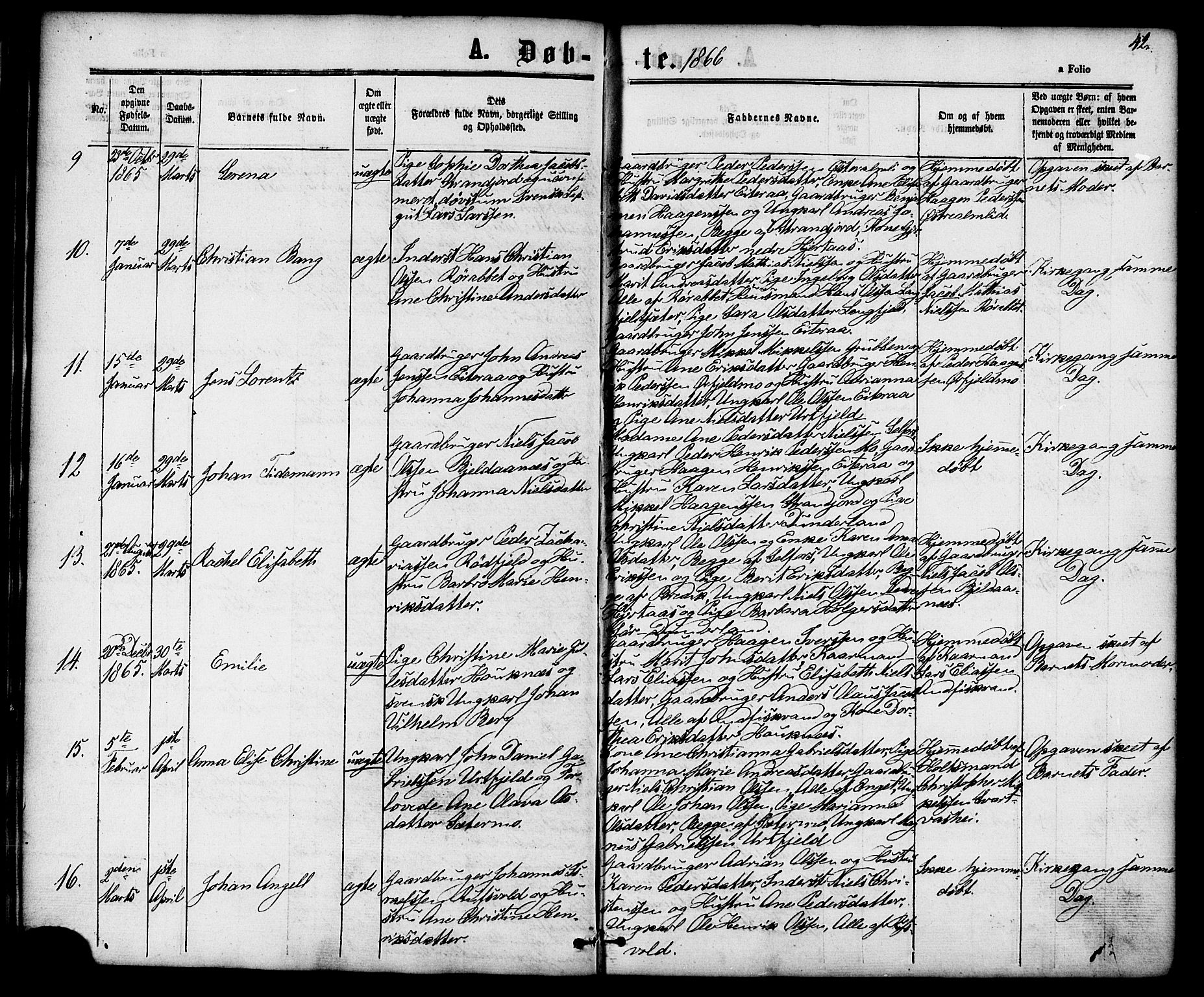 Ministerialprotokoller, klokkerbøker og fødselsregistre - Nordland, SAT/A-1459/827/L0393: Parish register (official) no. 827A05, 1863-1883, p. 42