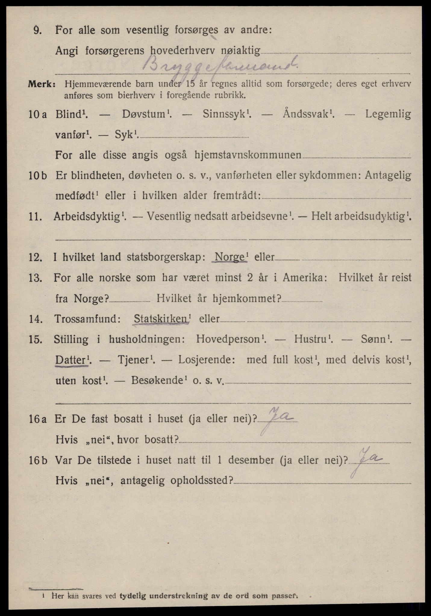 SAT, 1920 census for Kristiansund, 1920, p. 14928