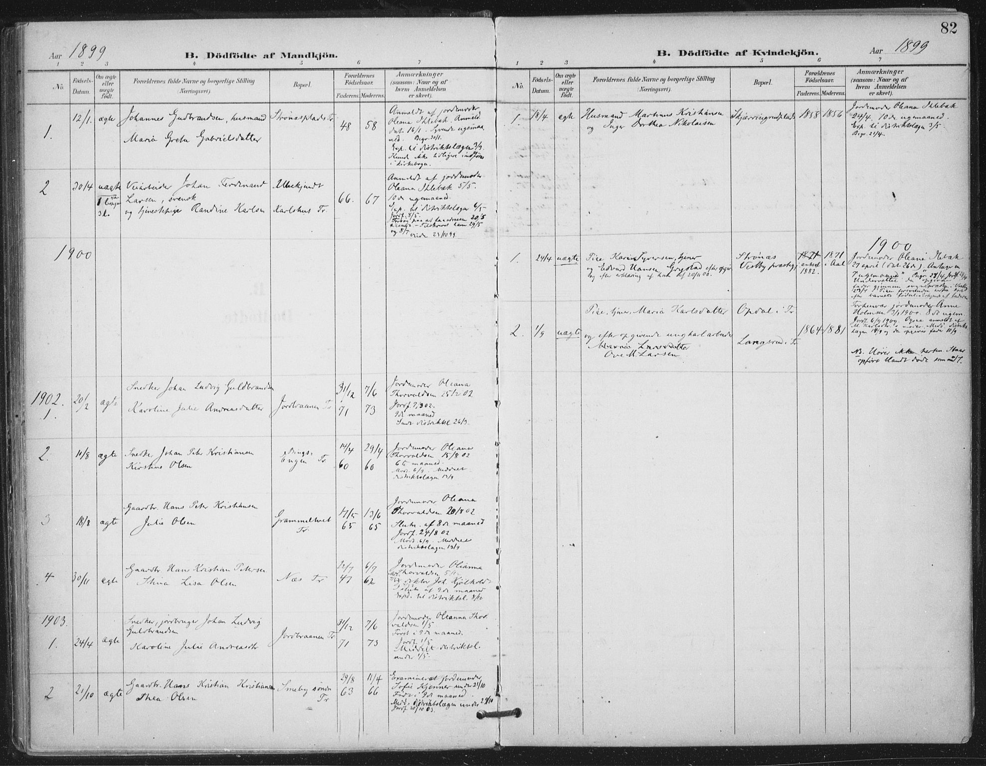 Trøgstad prestekontor Kirkebøker, SAO/A-10925/F/Fa/L0011: Parish register (official) no. I 11, 1899-1919, p. 82