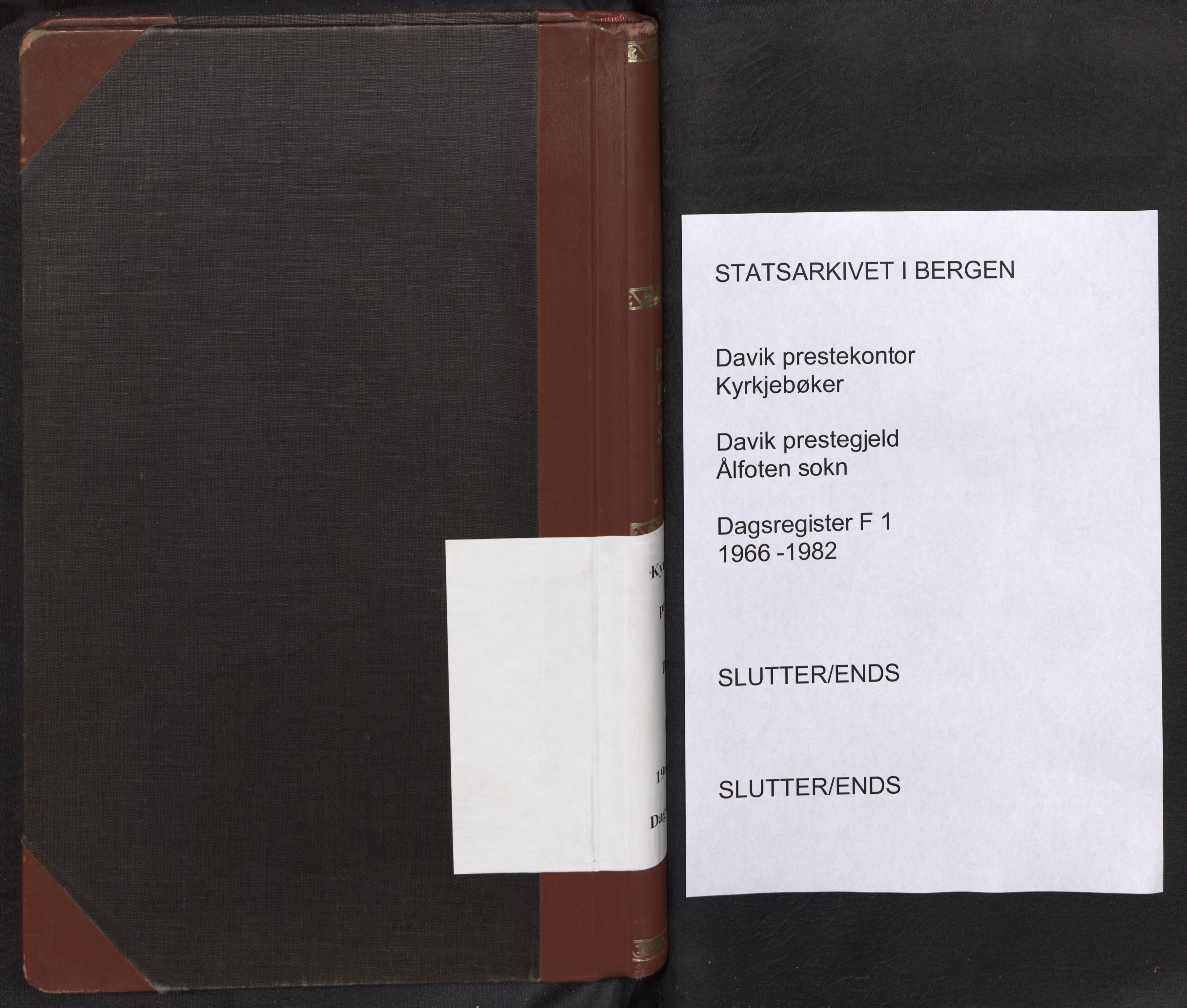 Davik sokneprestembete, AV/SAB-A-79701/H/Haa/Haaf/L0001: Diary records no. F 1, 1966-1982, p. 132b-133a