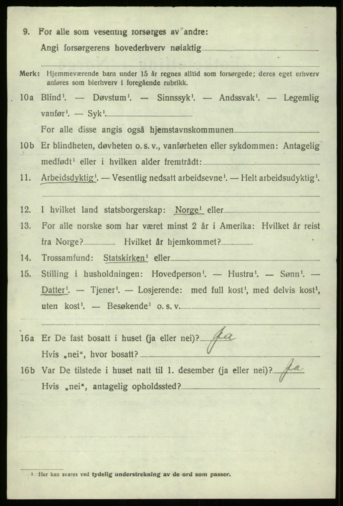 SAB, 1920 census for Naustdal, 1920, p. 1264