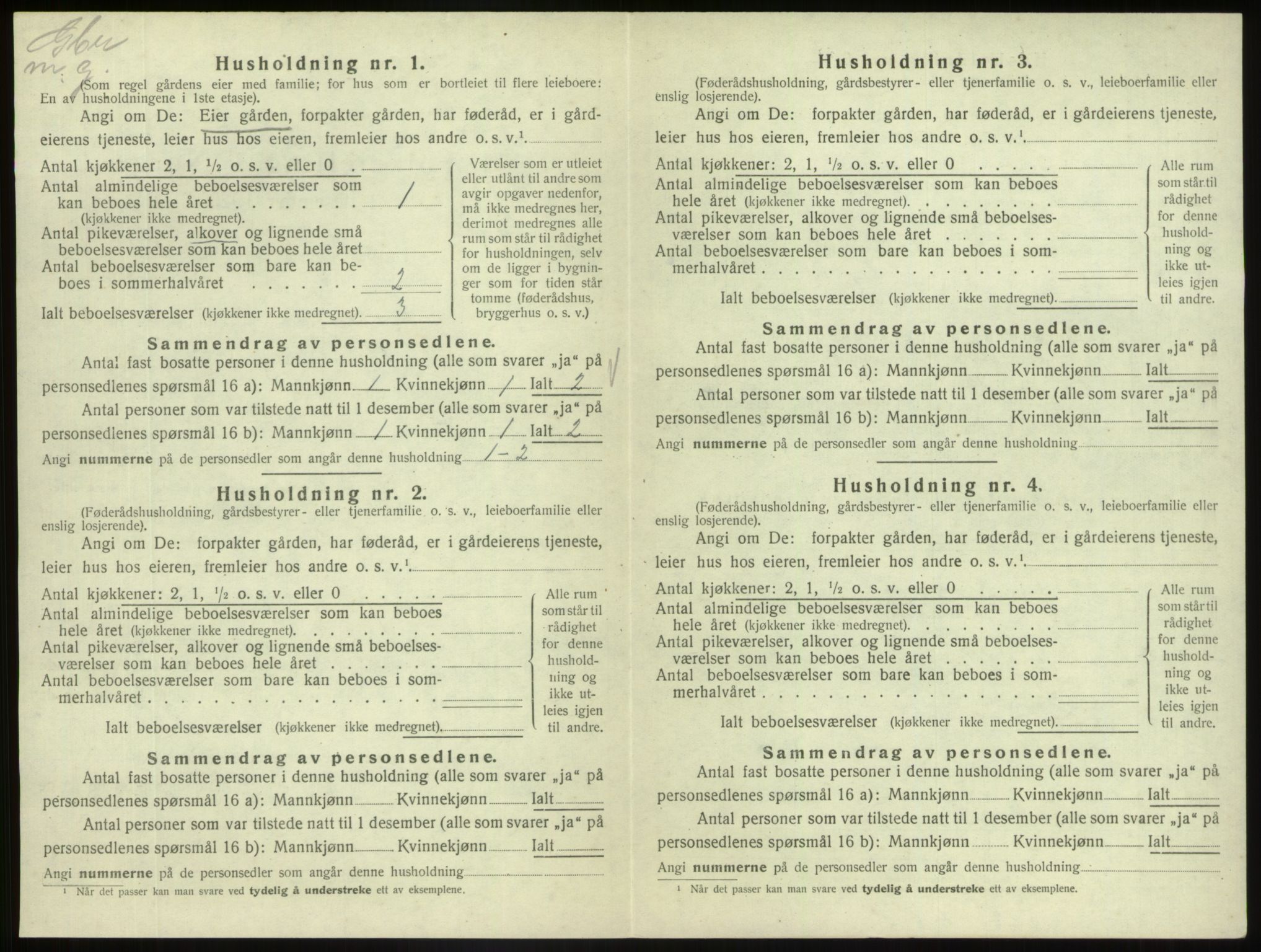 SAB, 1920 census for Fjaler, 1920, p. 351