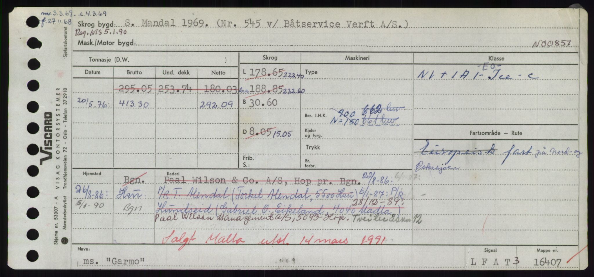 Sjøfartsdirektoratet med forløpere, Skipsmålingen, RA/S-1627/H/Hd/L0012: Fartøy, G-Glø, p. 85