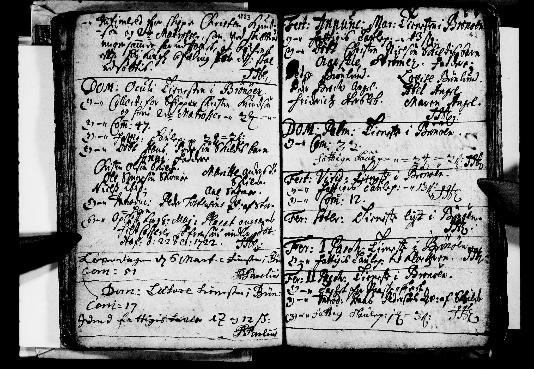 Ministerialprotokoller, klokkerbøker og fødselsregistre - Nordland, AV/SAT-A-1459/813/L0194: Parish register (official) no. 813A04, 1719-1758, p. 42