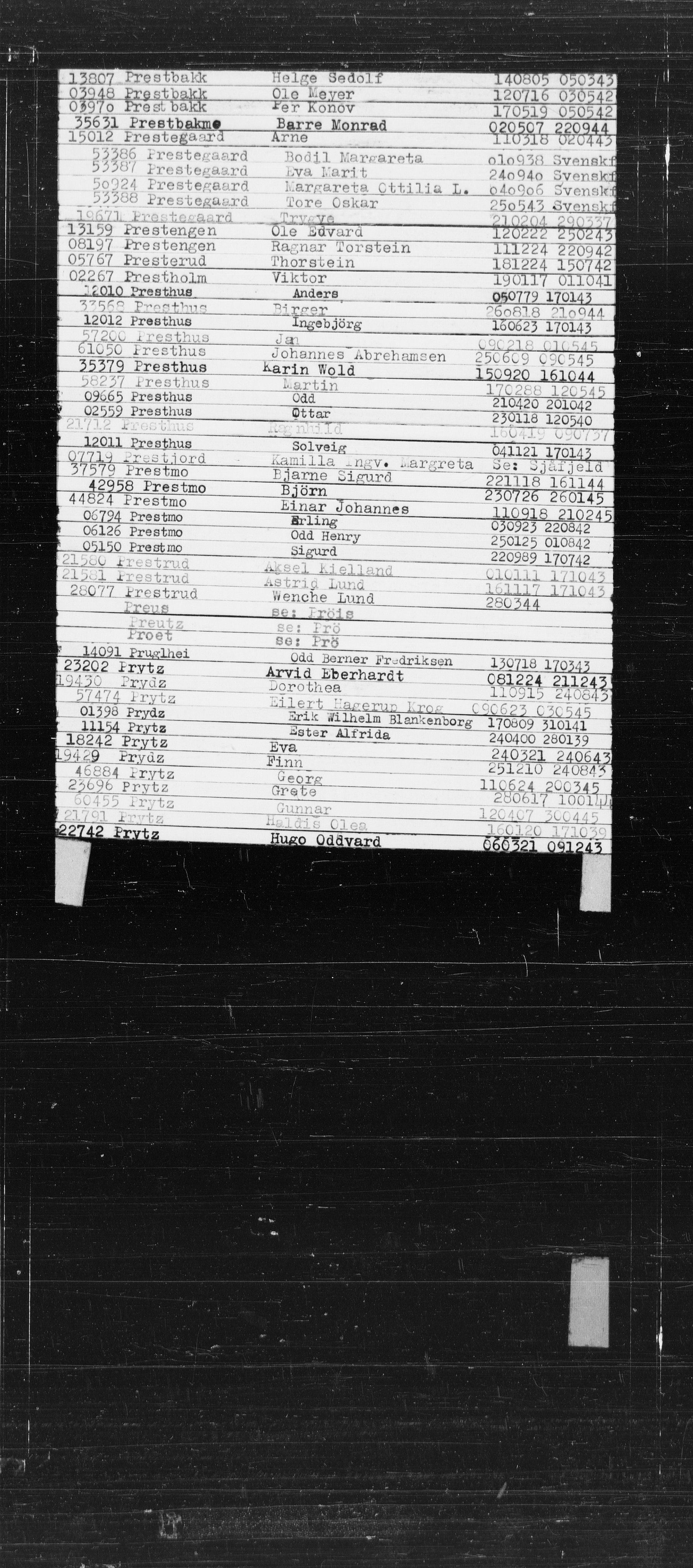 Den Kgl. Norske Legasjons Flyktningskontor, RA/S-6753/V/Va/L0022: Kjesäterkartoteket.  Alfabetisk register, A-Å., 1940-1945, p. 714