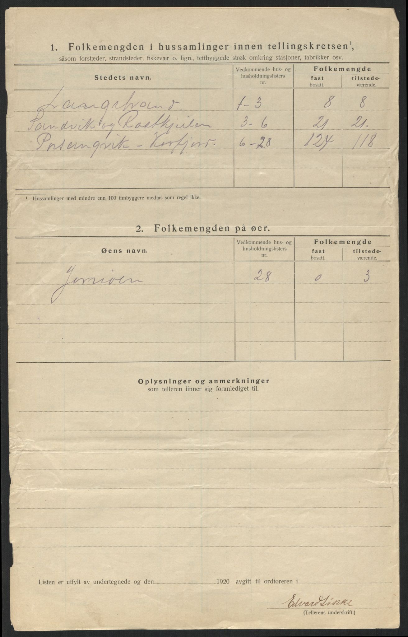 SATØ, 1920 census for Kjelvik, 1920, p. 12