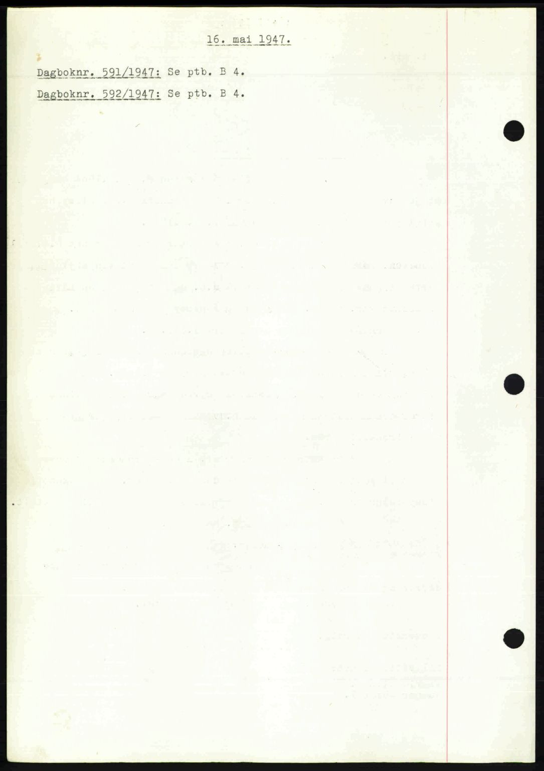 Nedenes sorenskriveri, SAK/1221-0006/G/Gb/Gba/L0057: Mortgage book no. A9, 1947-1947, Diary no: : 591/1947