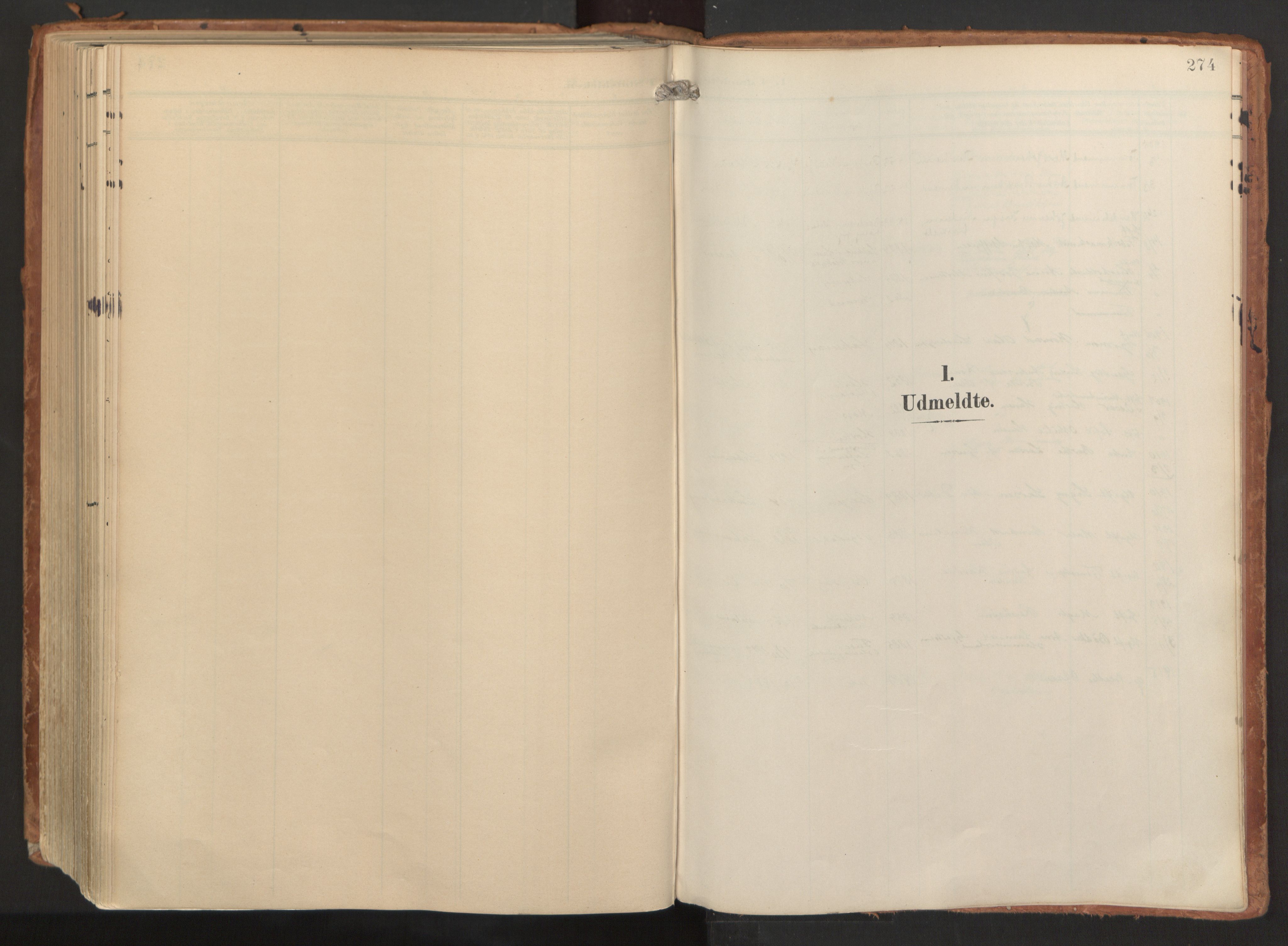 Laksevåg Sokneprestembete, SAB/A-76501/H/Ha/Haa/Haaa/L0001: Parish register (official) no. A 1, 1903-1917, p. 274