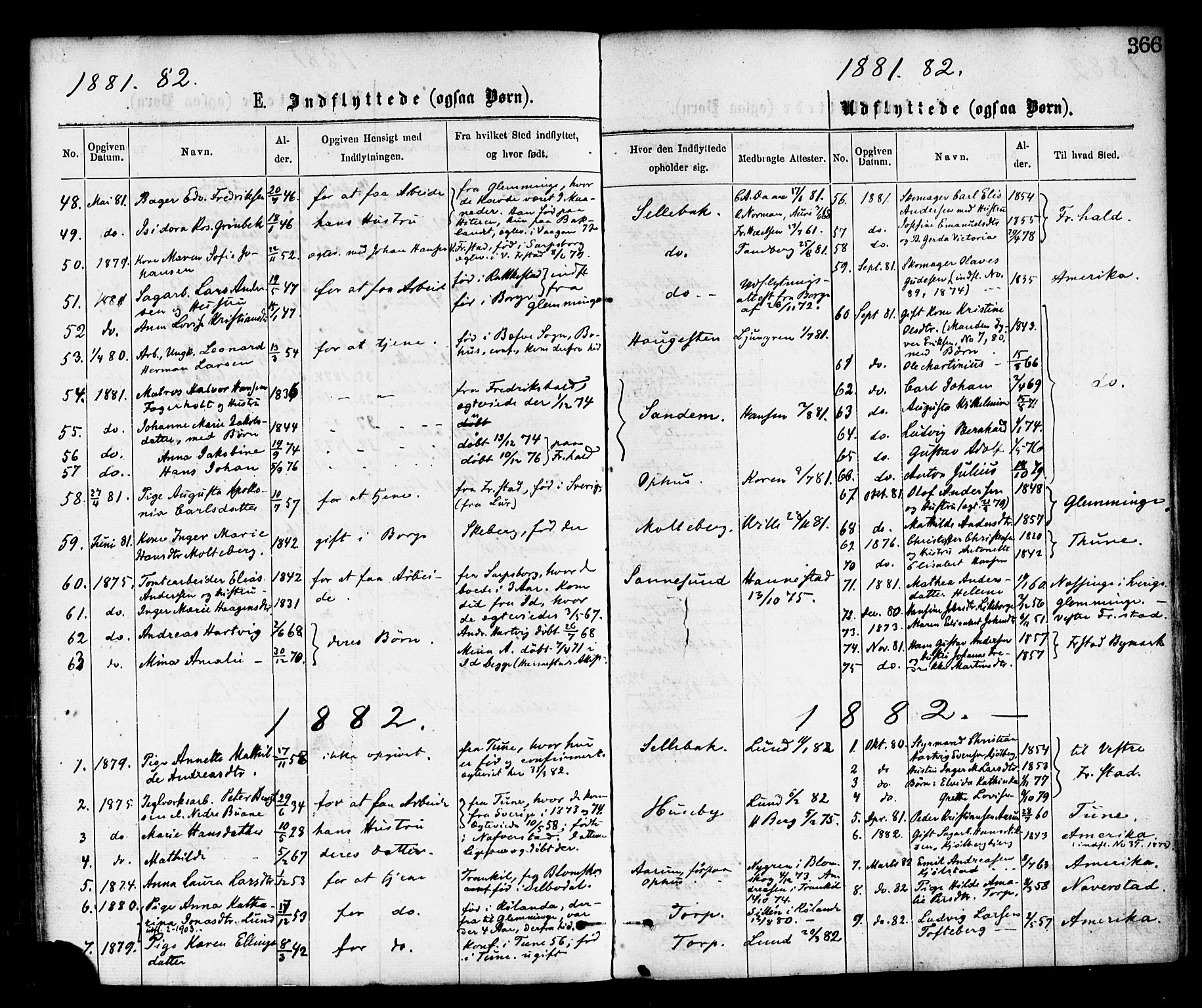 Borge prestekontor Kirkebøker, AV/SAO-A-10903/F/Fa/L0007: Parish register (official) no. I 7, 1875-1886, p. 366