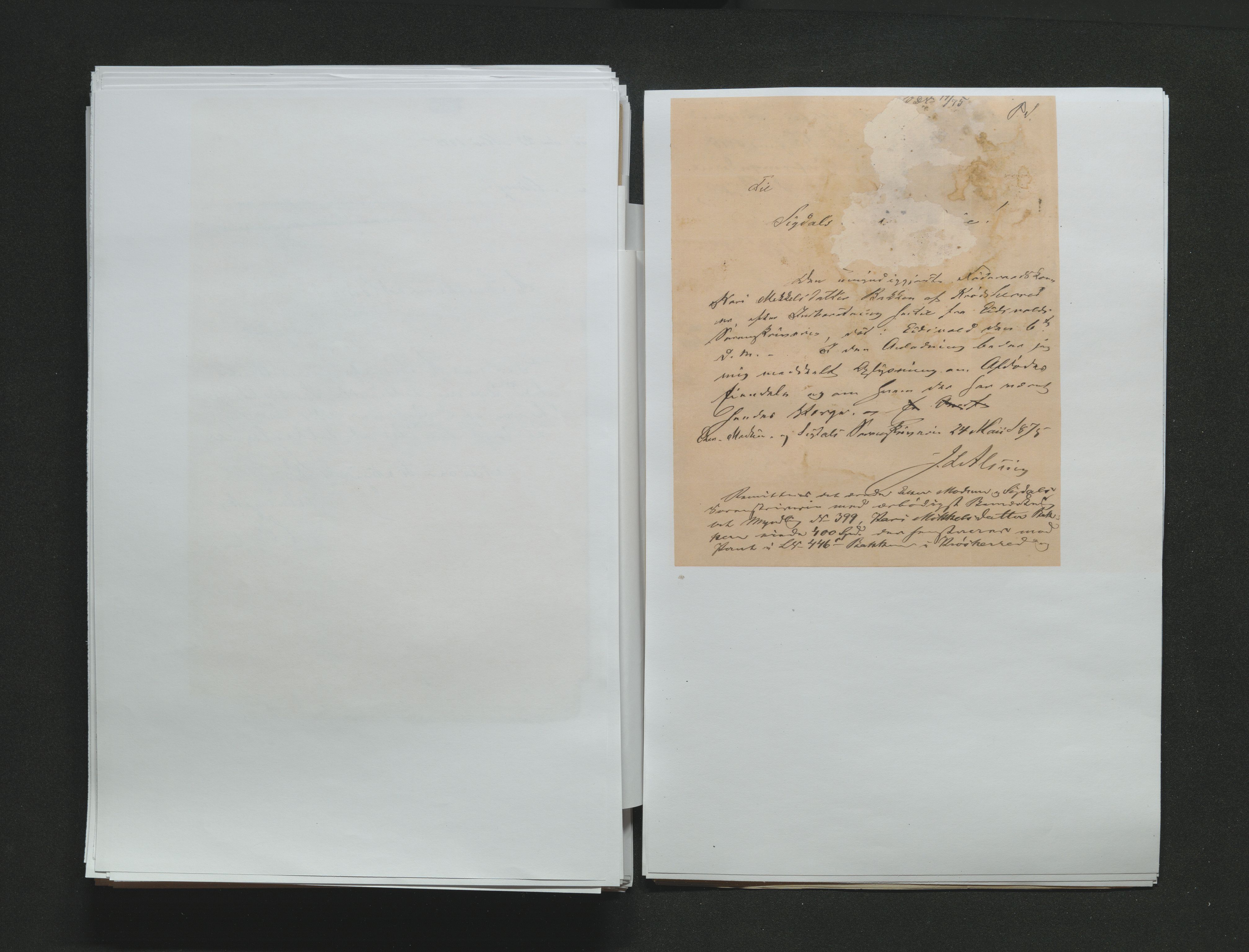 Eiker, Modum og Sigdal sorenskriveri, AV/SAKO-A-123/H/Ha/Hab/L0014: Dødsfallsmeldinger, 1874-1877, p. 334