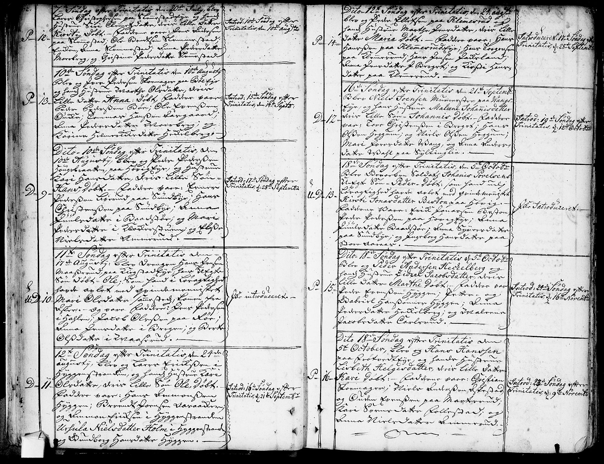 Røyken kirkebøker, SAKO/A-241/G/Ga/L0001: Parish register (copy) no. 1, 1740-1768, p. 62-63
