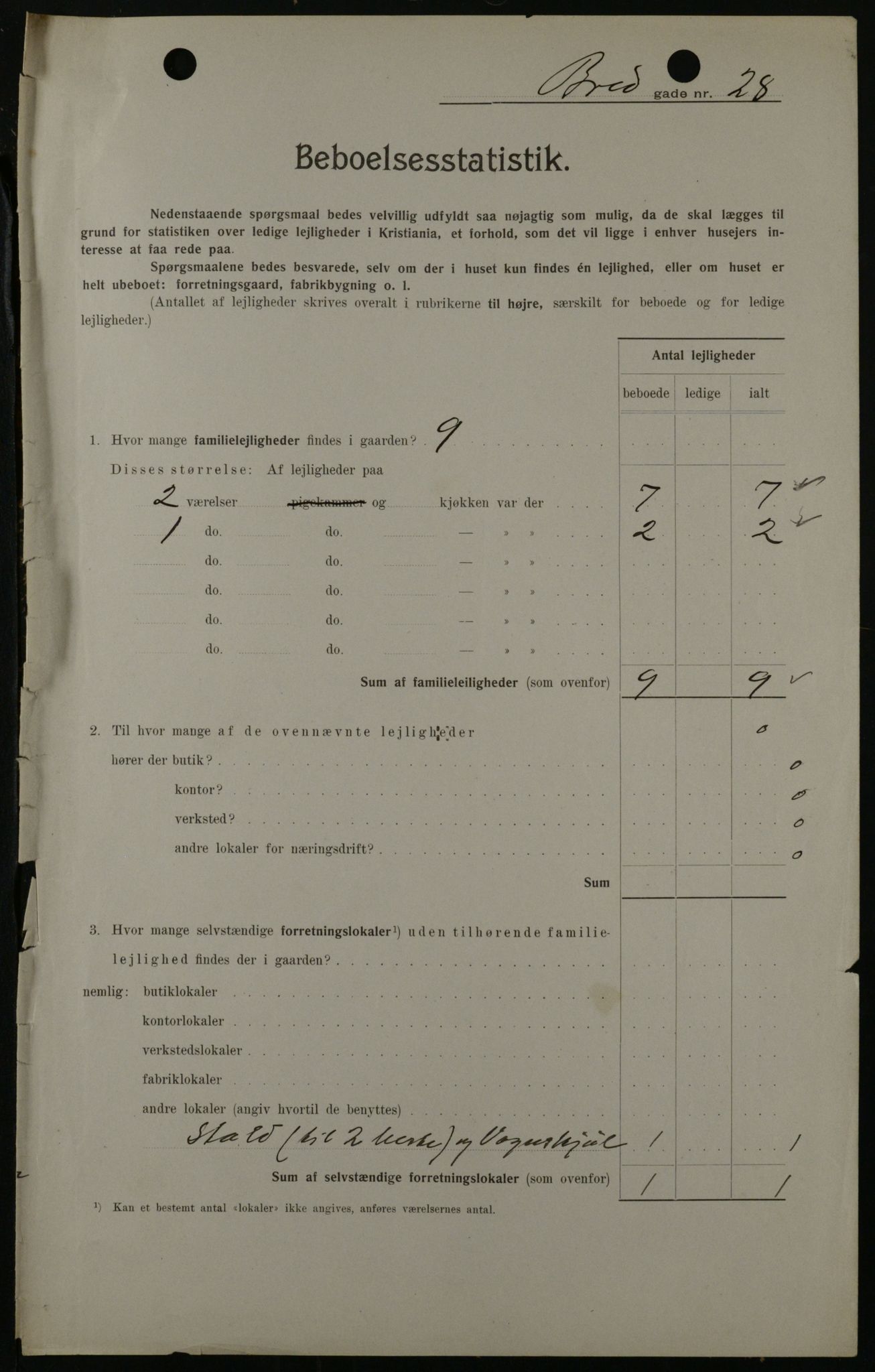 OBA, Municipal Census 1908 for Kristiania, 1908, p. 8269