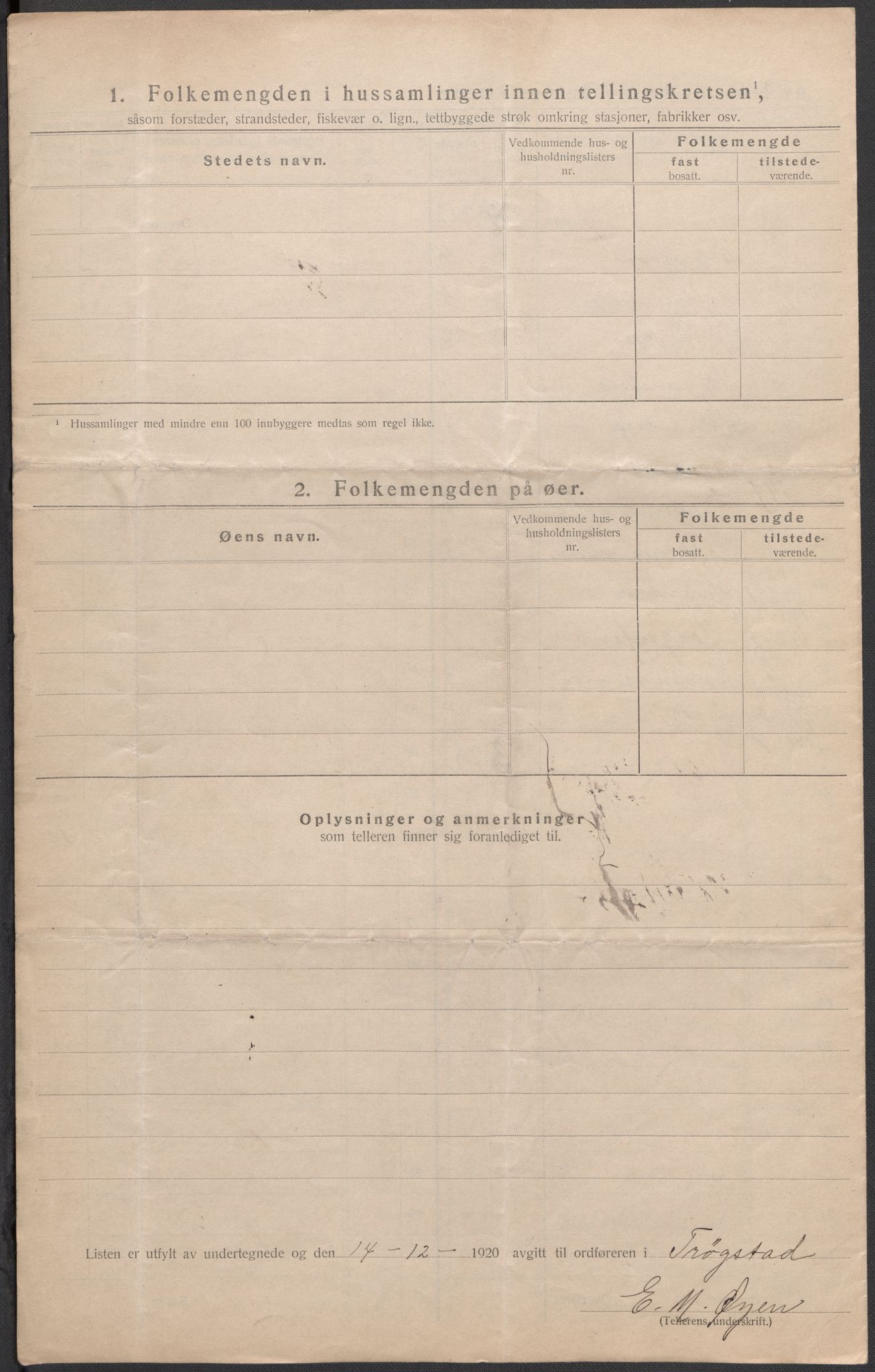 SAO, 1920 census for Trøgstad, 1920, p. 31