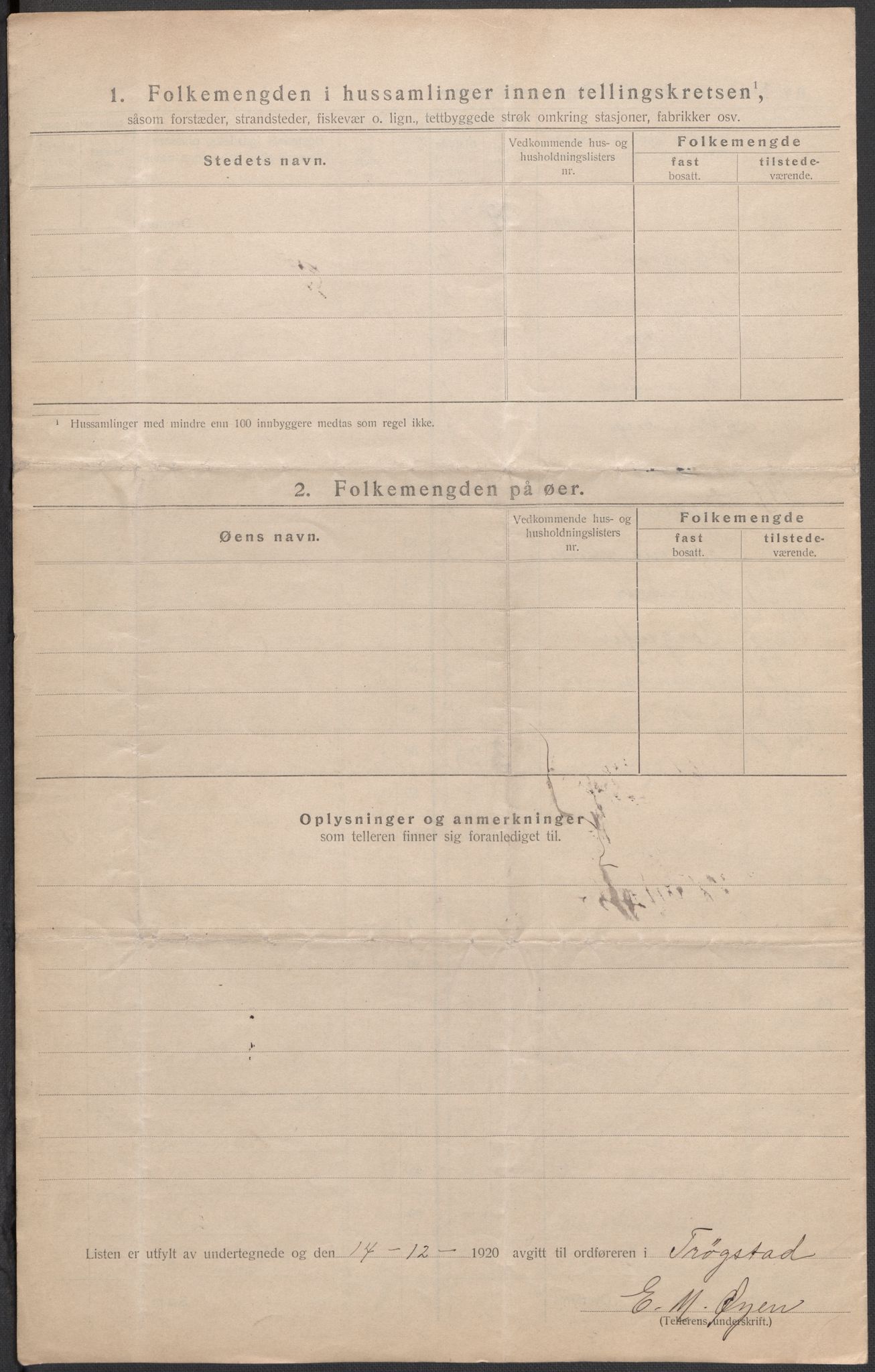 SAO, 1920 census for Trøgstad, 1920, p. 31