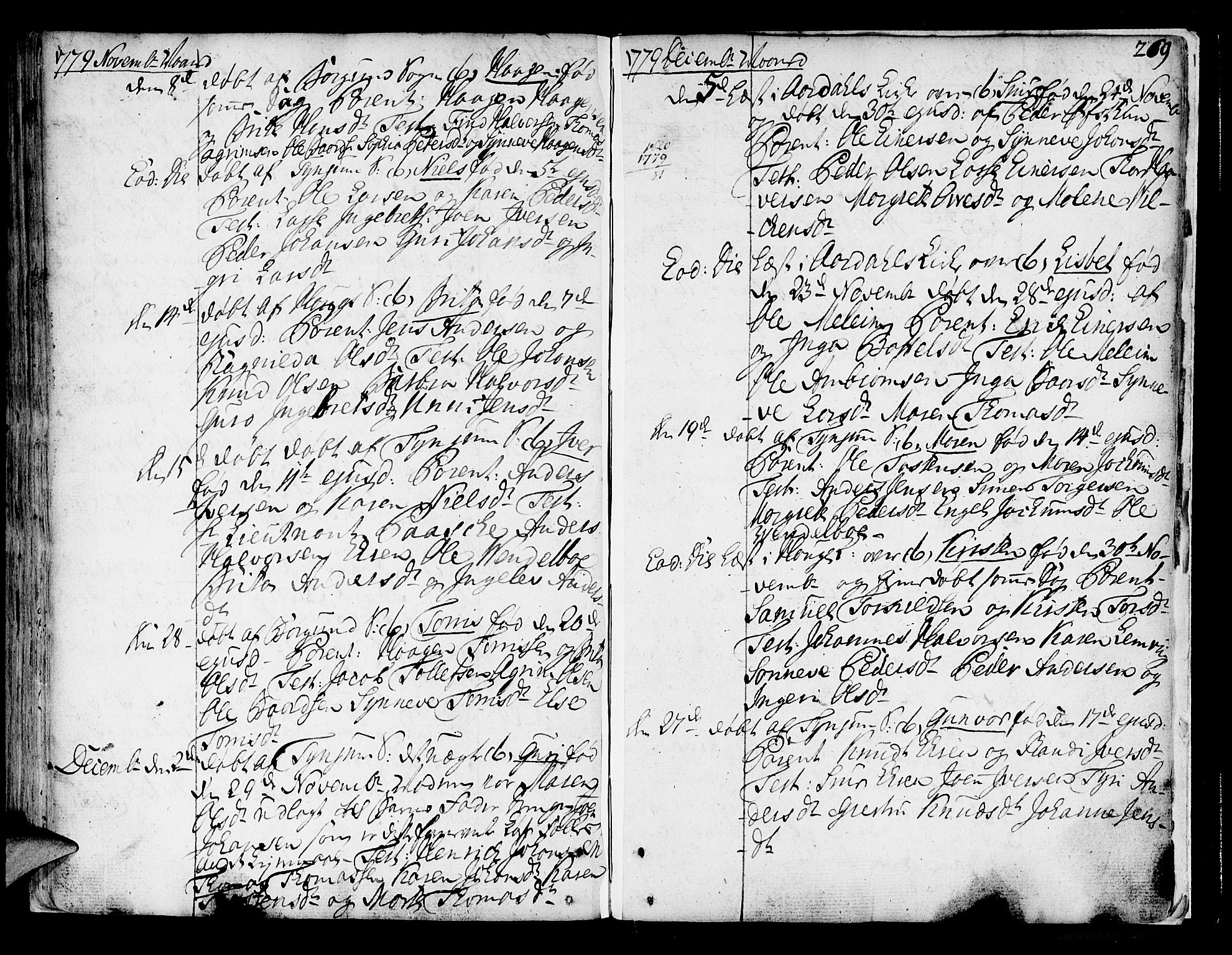 Lærdal sokneprestembete, AV/SAB-A-81201: Parish register (official) no. A 2, 1752-1782, p. 269