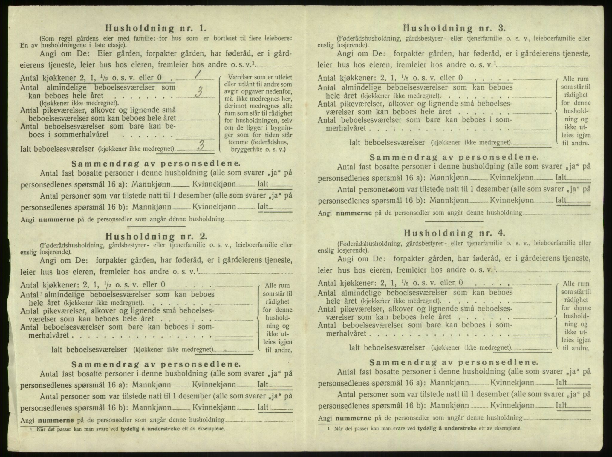 SAB, 1920 census for Jostedal, 1920, p. 131