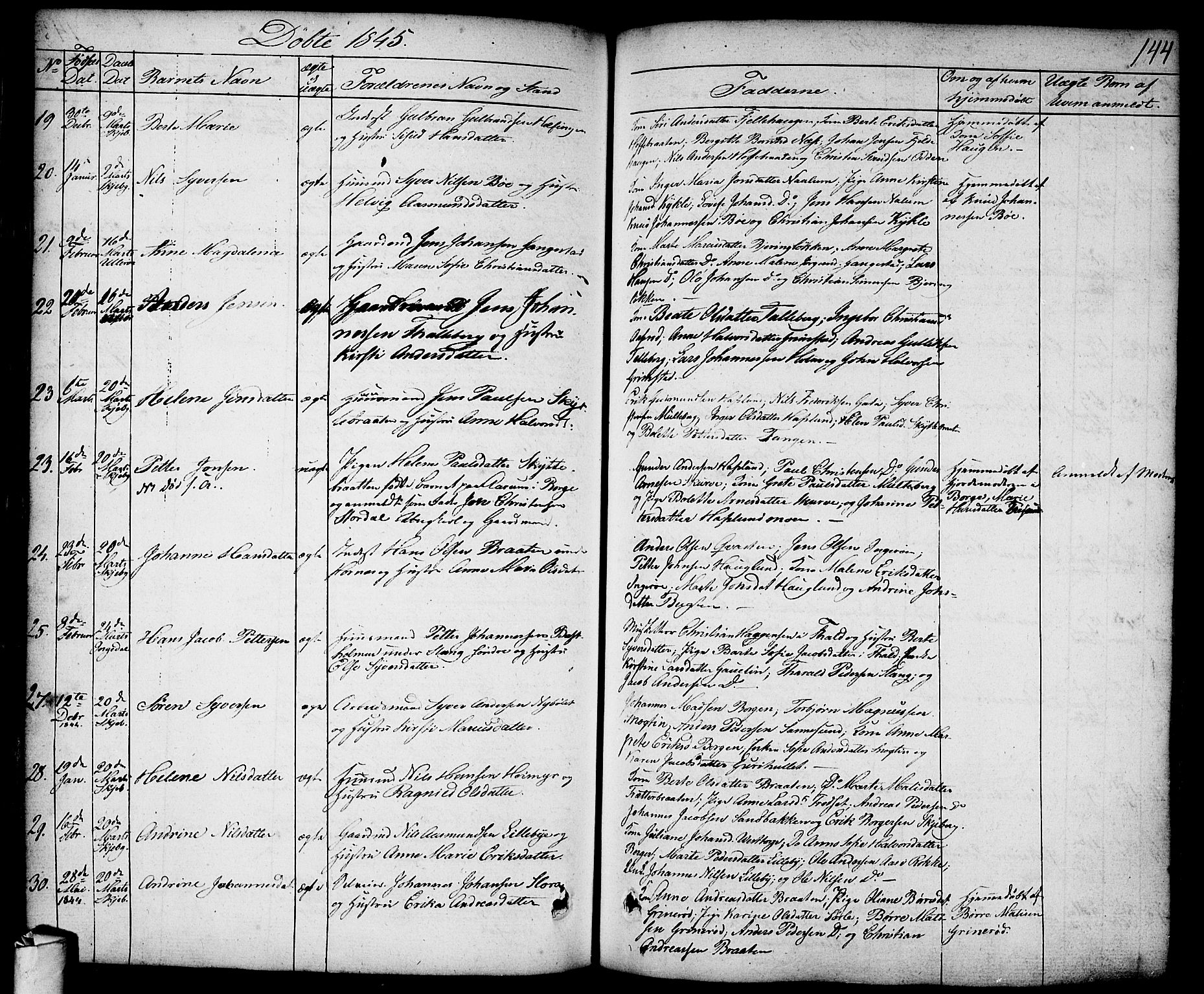 Skjeberg prestekontor Kirkebøker, AV/SAO-A-10923/F/Fa/L0005: Parish register (official) no. I 5, 1830-1845, p. 144