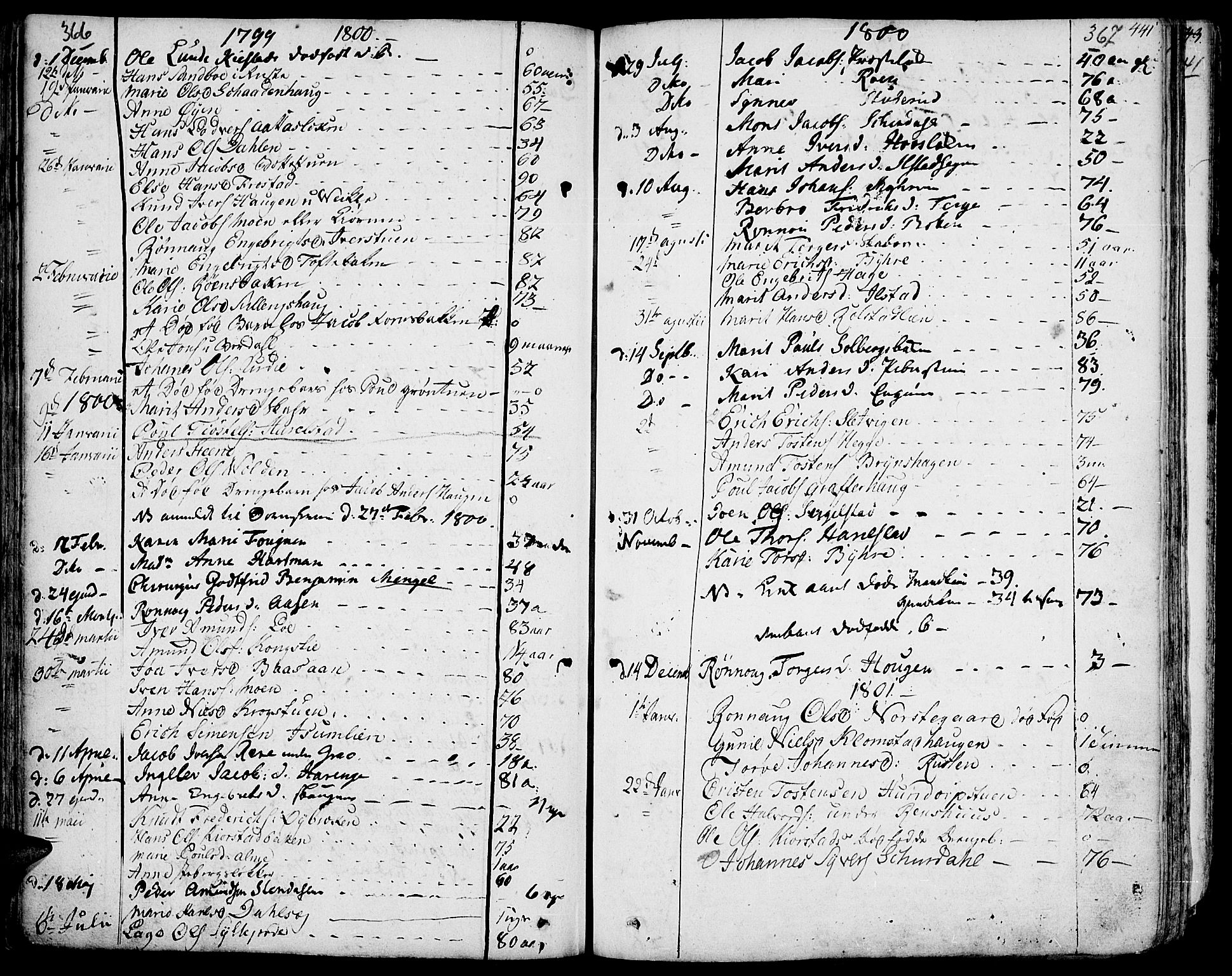 Fron prestekontor, SAH/PREST-078/H/Ha/Haa/L0001: Parish register (official) no. 1, 1799-1816, p. 366-367