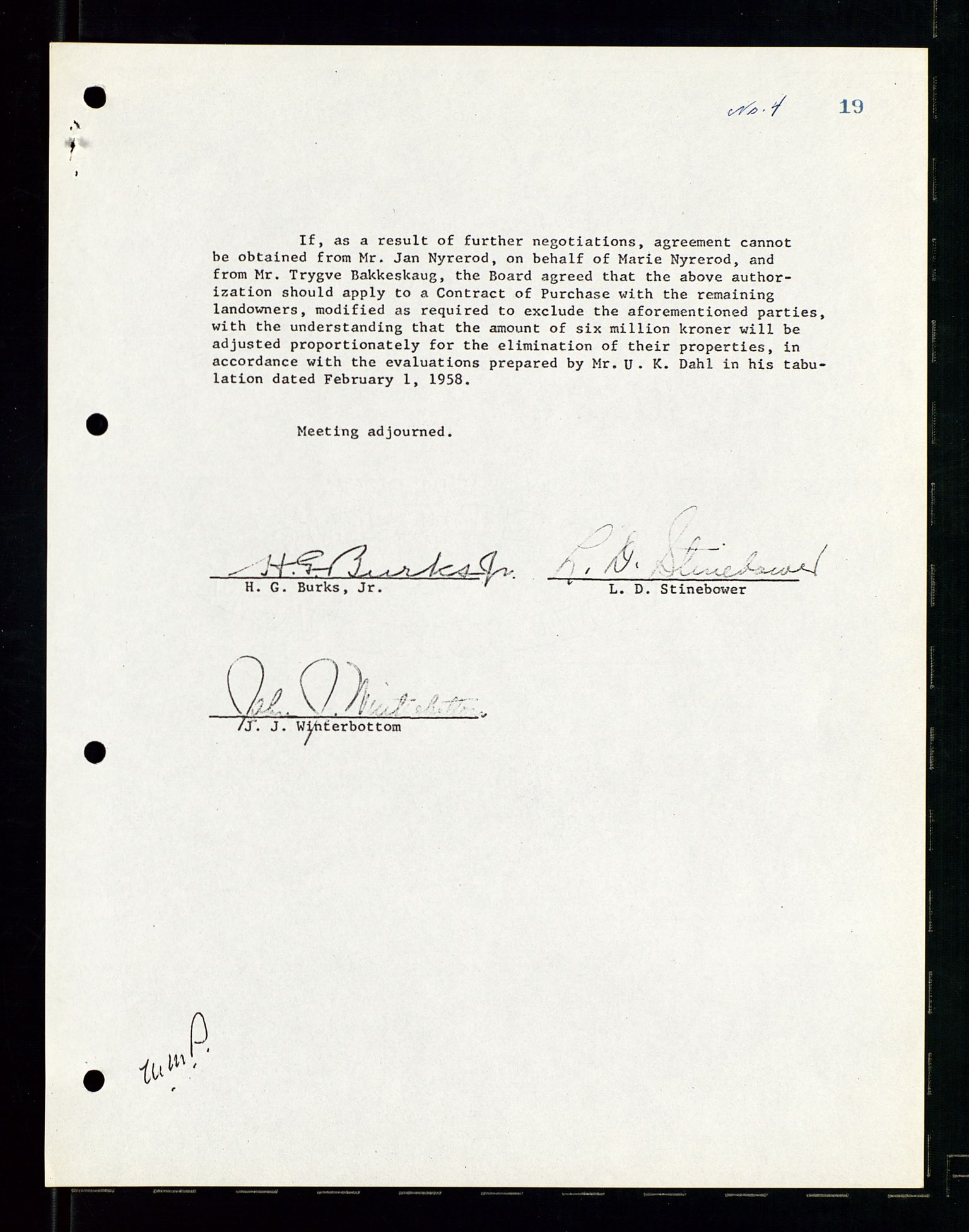 PA 1537 - A/S Essoraffineriet Norge, AV/SAST-A-101957/A/Aa/L0002/0001: Styremøter / Shareholder meetings, Board meeting minutes, 1957-1961, p. 161