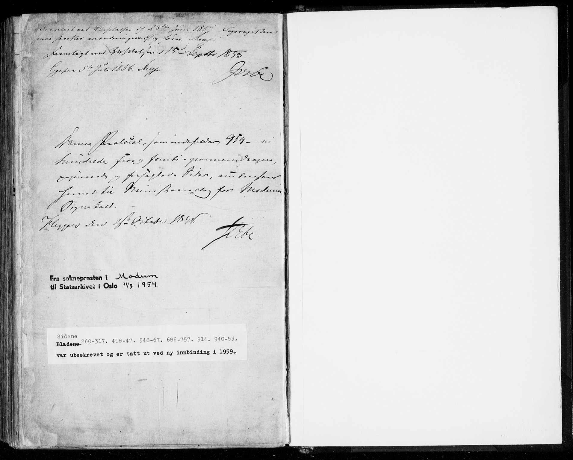 Modum kirkebøker, SAKO/A-234/F/Fa/L0008: Parish register (official) no. 8, 1851-1859