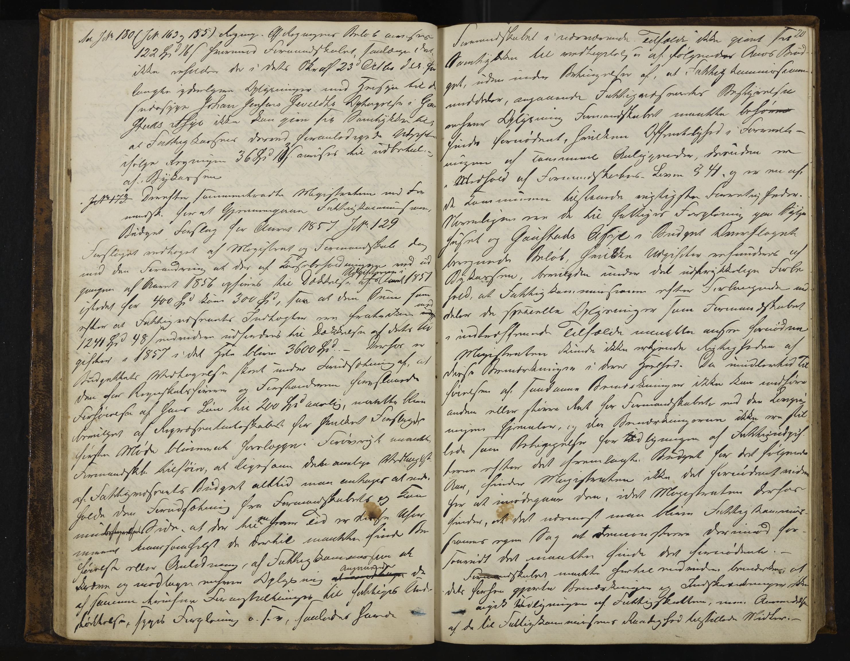 Kongsberg formannskap og sentraladministrasjon, IKAK/0604021-1/A/L0003: Møtebok med register, 1856-1861, p. 20