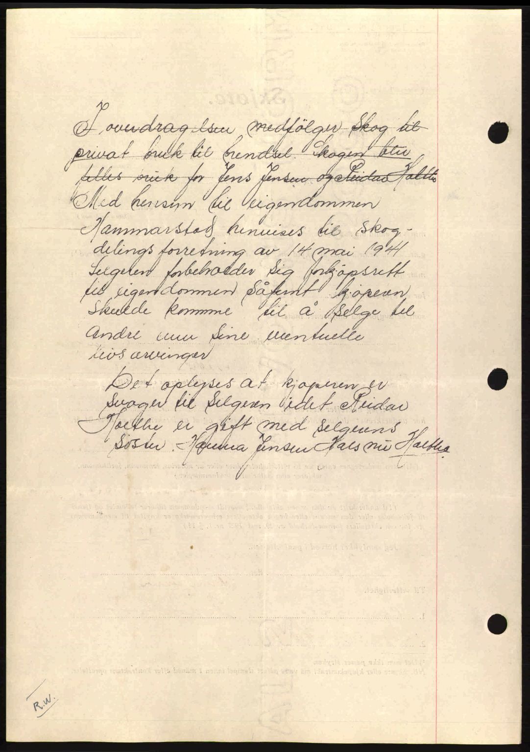Salten sorenskriveri, SAT/A-4578/1/2/2C: Mortgage book no. A14-15, 1943-1945, Diary no: : 1868/1944