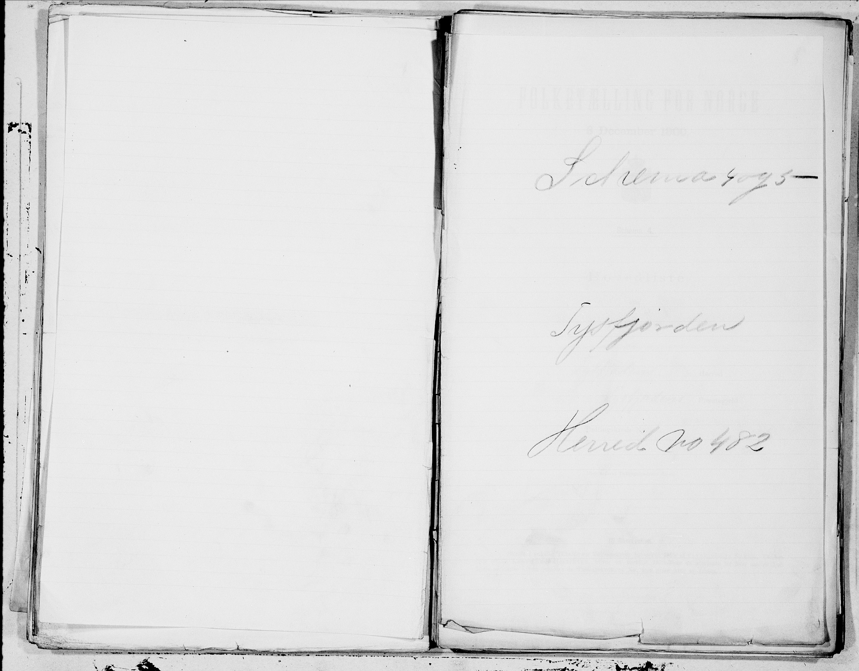 SAT, 1900 census for Tysfjord, 1900, p. 1