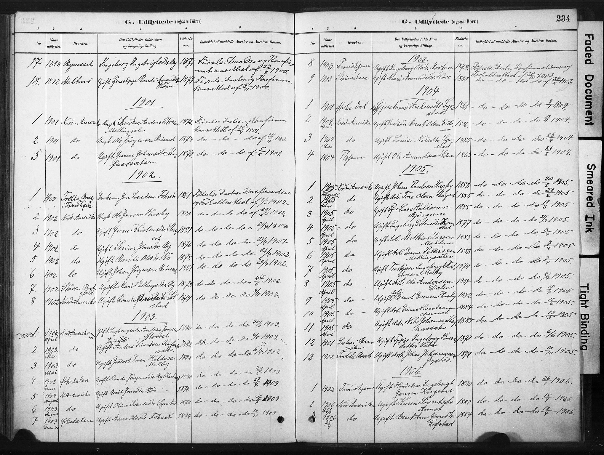 Ministerialprotokoller, klokkerbøker og fødselsregistre - Sør-Trøndelag, SAT/A-1456/667/L0795: Parish register (official) no. 667A03, 1879-1907, p. 234