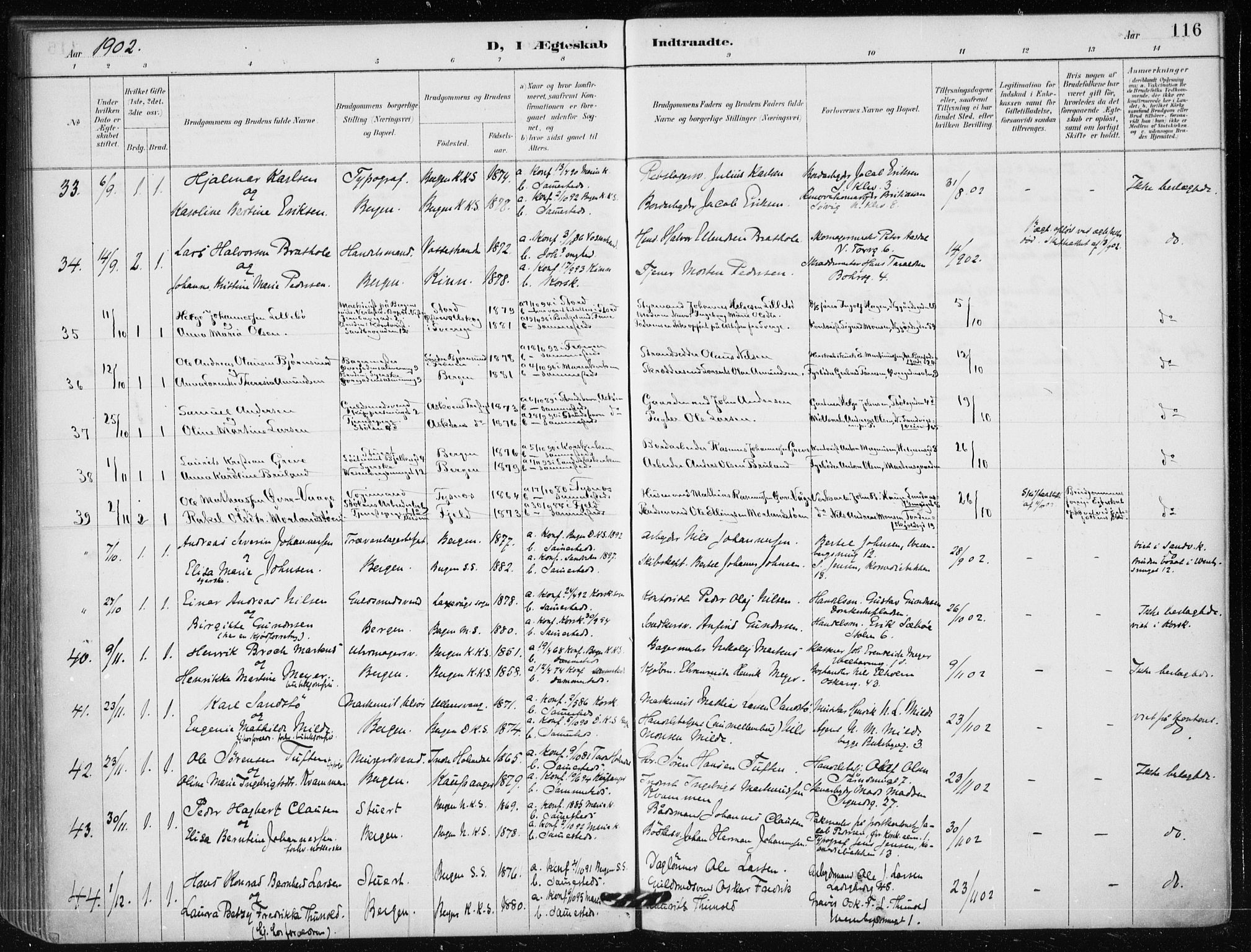 Mariakirken Sokneprestembete, AV/SAB-A-76901/H/Haa/L0013: Parish register (official) no. C 1, 1889-1900, p. 116