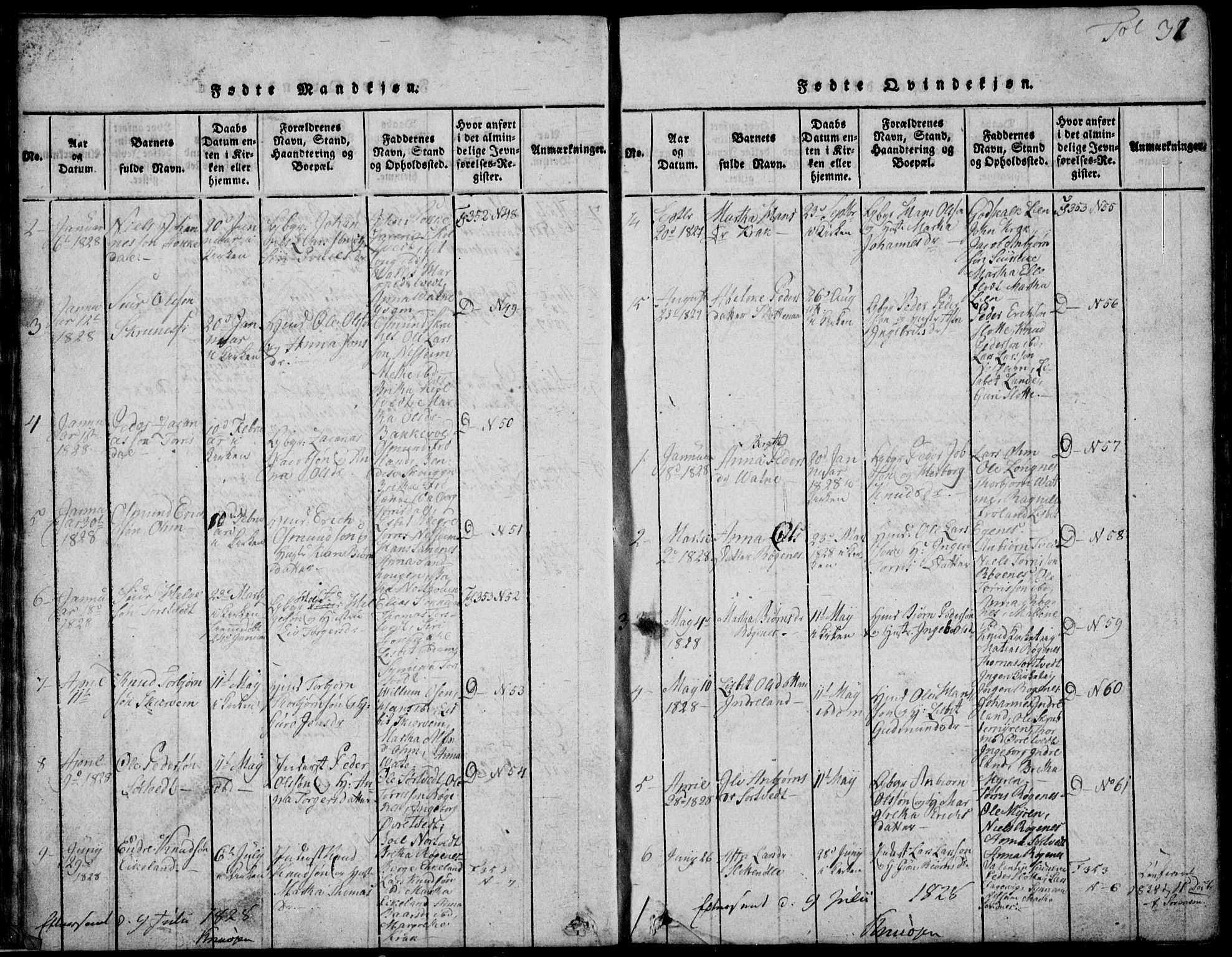 Skjold sokneprestkontor, AV/SAST-A-101847/H/Ha/Hab/L0002: Parish register (copy) no. B 2 /2, 1815-1830, p. 31