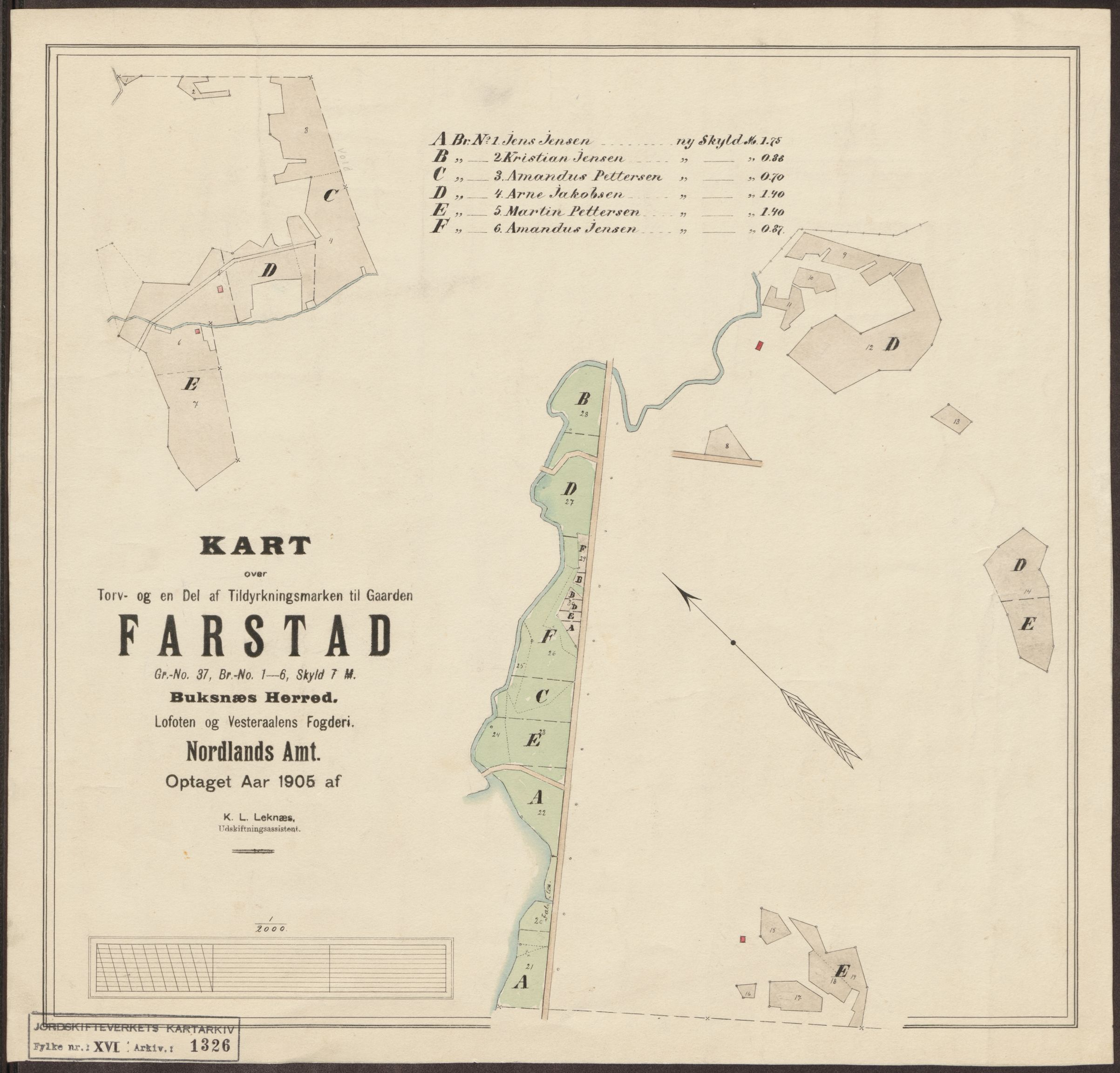 Jordskifteverkets kartarkiv, AV/RA-S-3929/T, 1859-1988, p. 1505