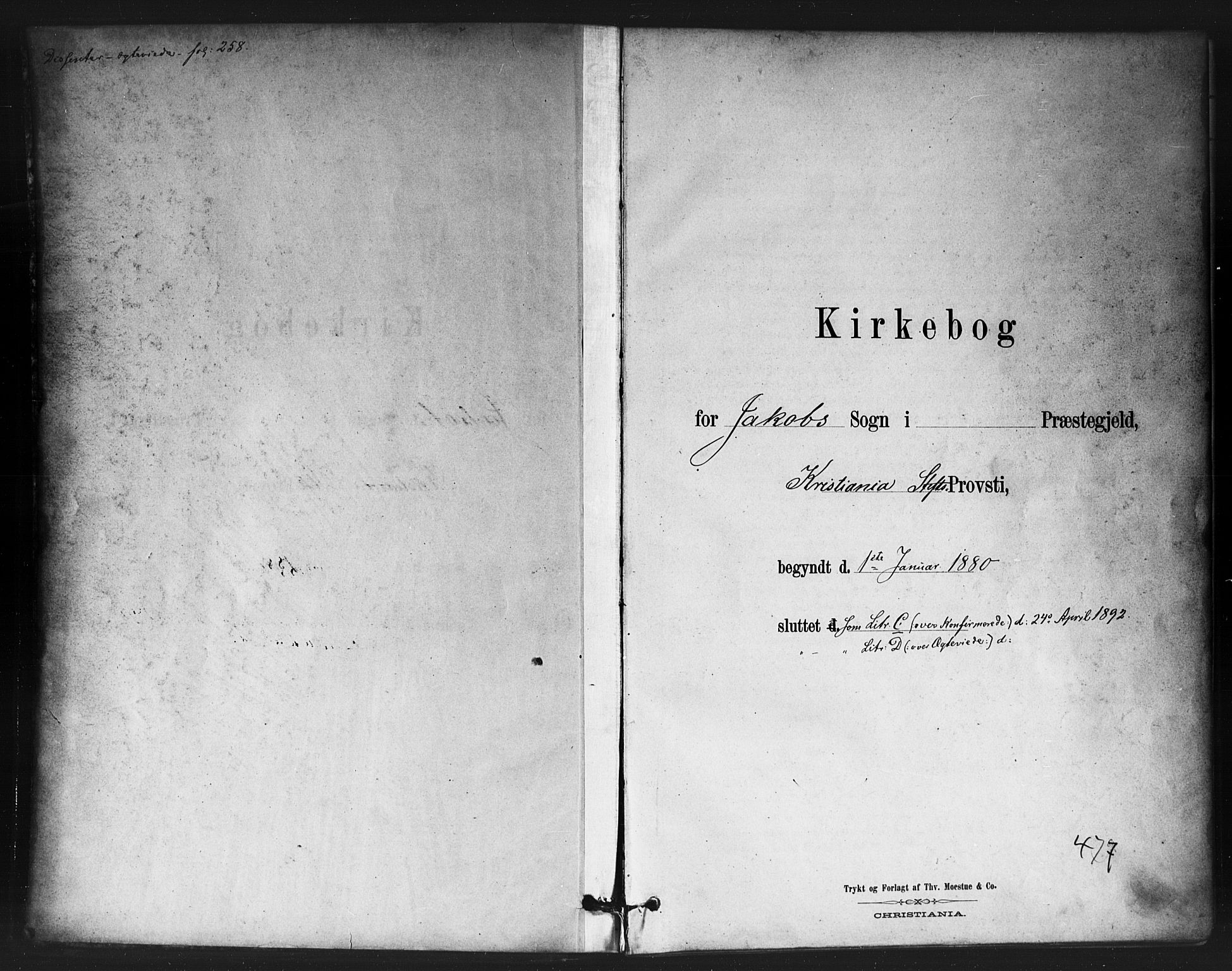 Jakob prestekontor Kirkebøker, SAO/A-10850/F/Fa/L0004: Parish register (official) no. 4, 1880-1894