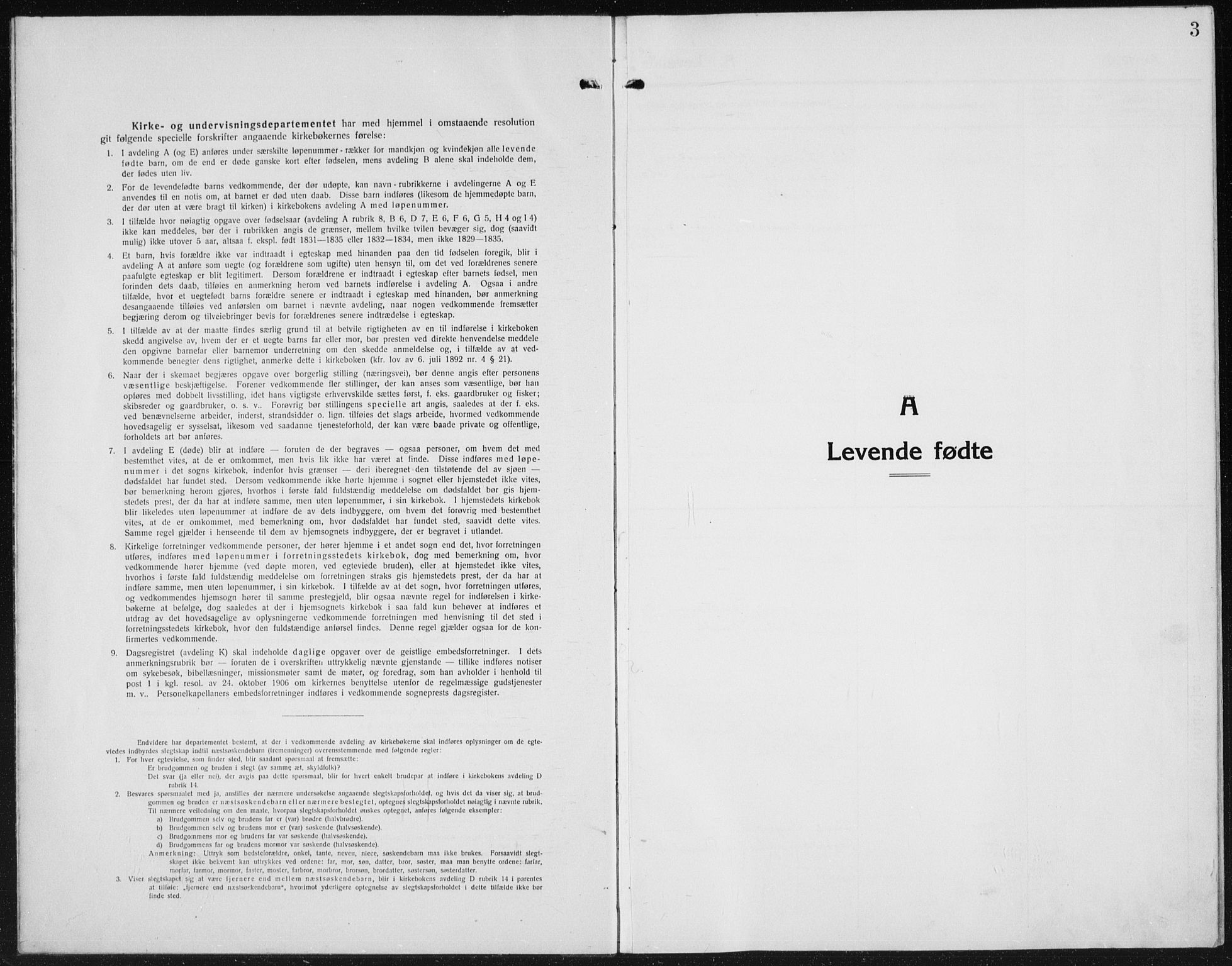 Kolbu prestekontor, SAH/PREST-110/H/Ha/Hab/L0006: Parish register (copy) no. 6, 1916-1934, p. 3