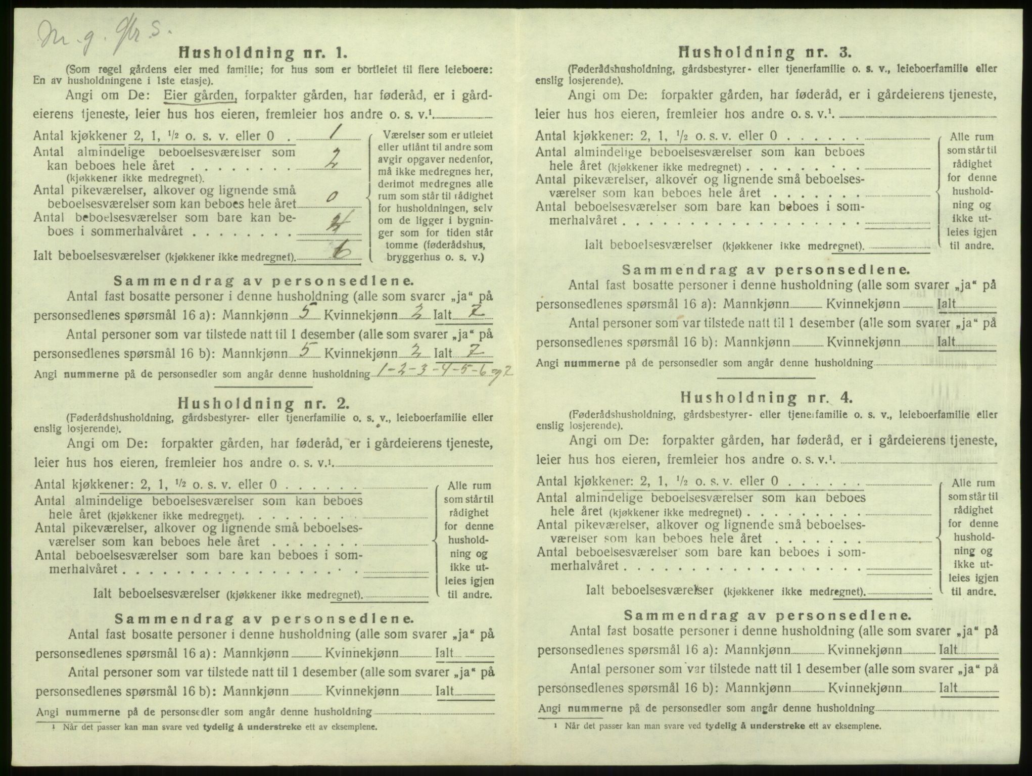 SAB, 1920 census for Lindås, 1920, p. 154