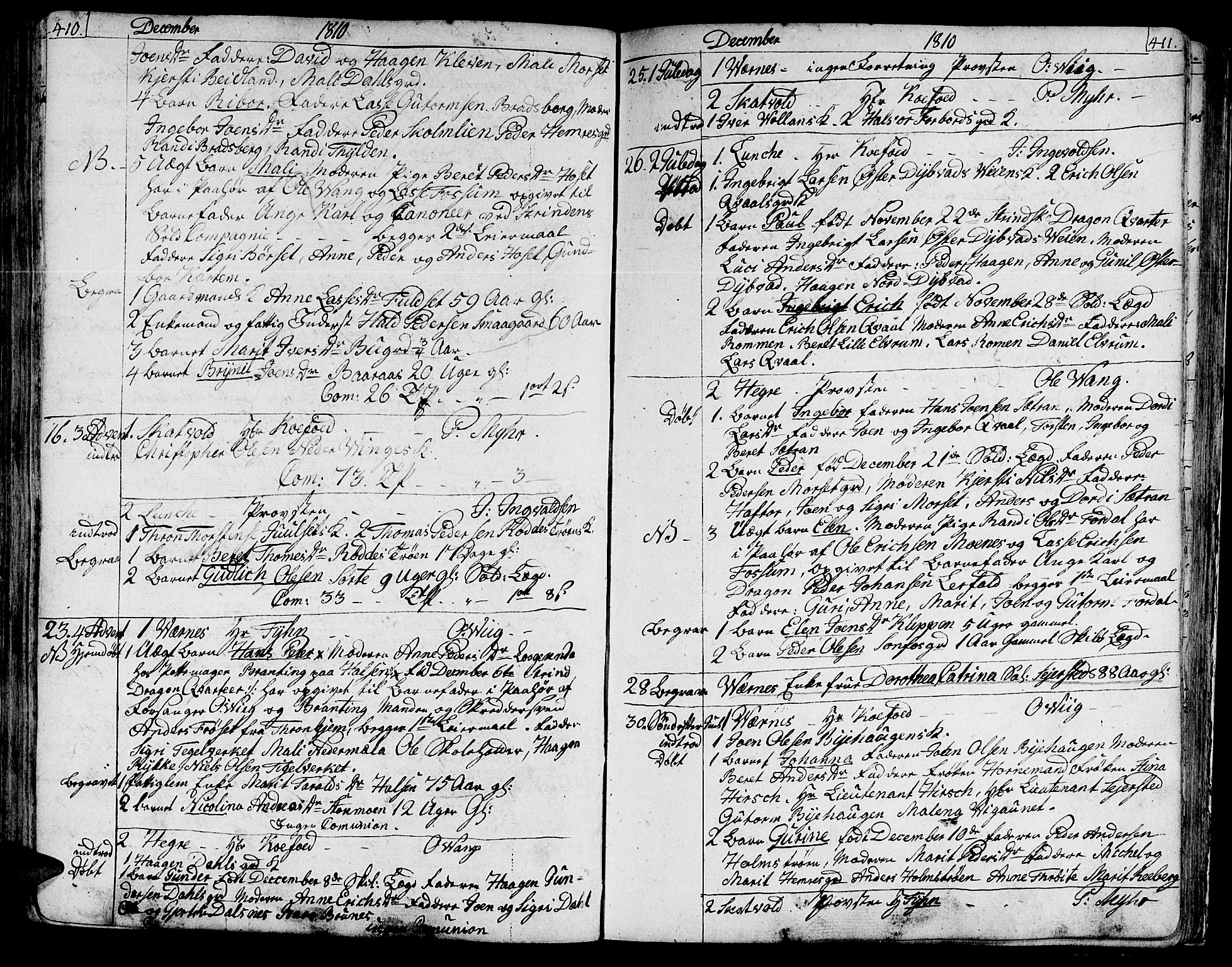 Ministerialprotokoller, klokkerbøker og fødselsregistre - Nord-Trøndelag, SAT/A-1458/709/L0060: Parish register (official) no. 709A07, 1797-1815, p. 410-411