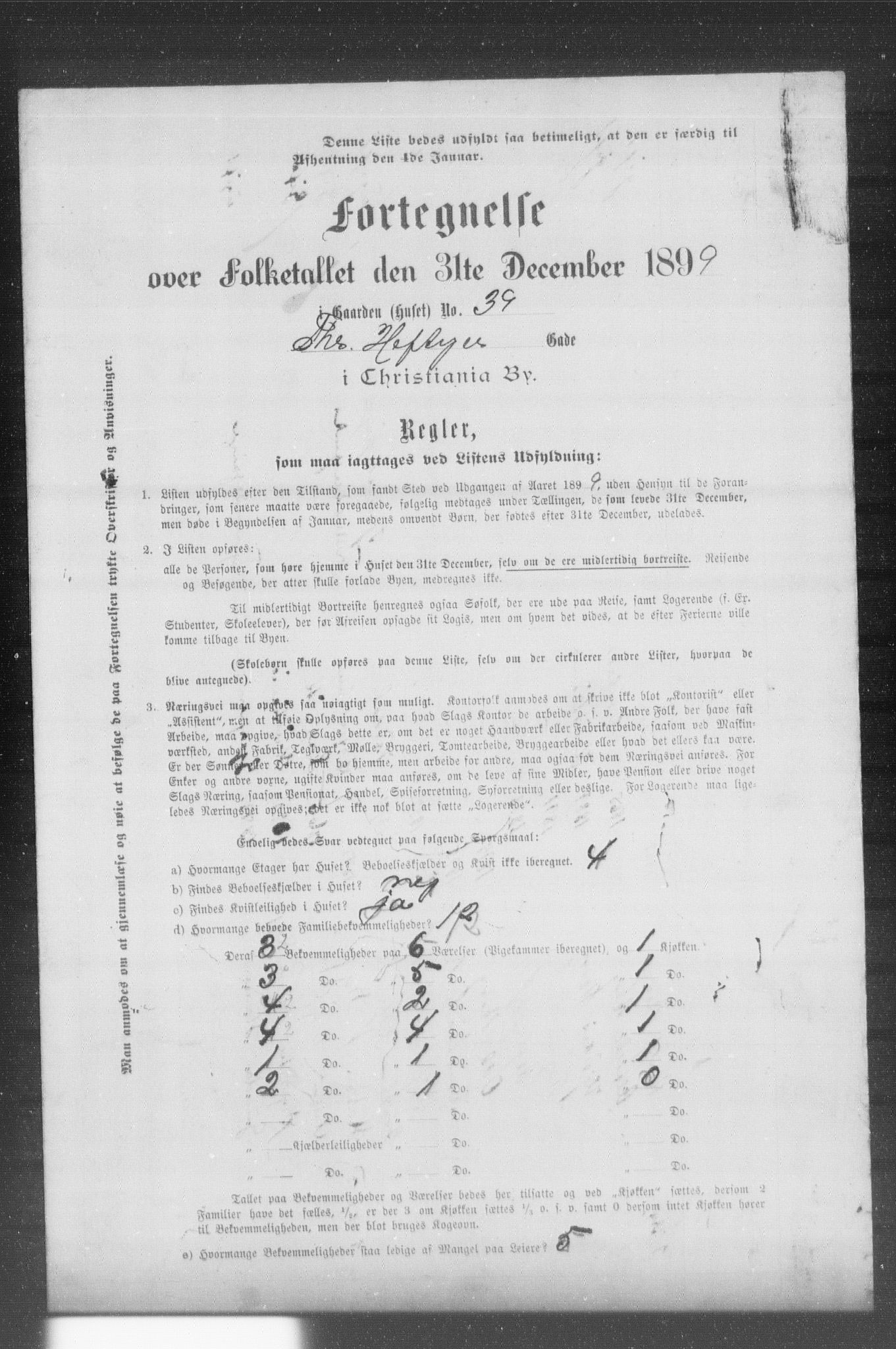 OBA, Municipal Census 1899 for Kristiania, 1899, p. 14145