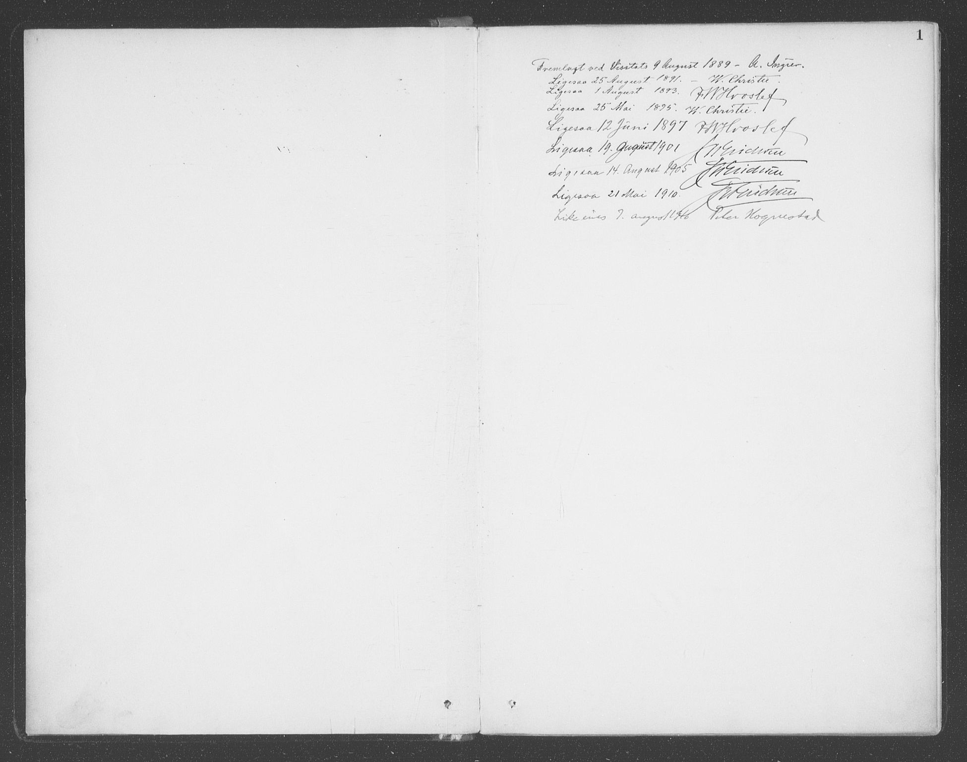 Balestrand sokneprestembete, SAB/A-79601/H/Haa/Haab/L0001: Parish register (official) no. B  1, 1889-1910, p. 1