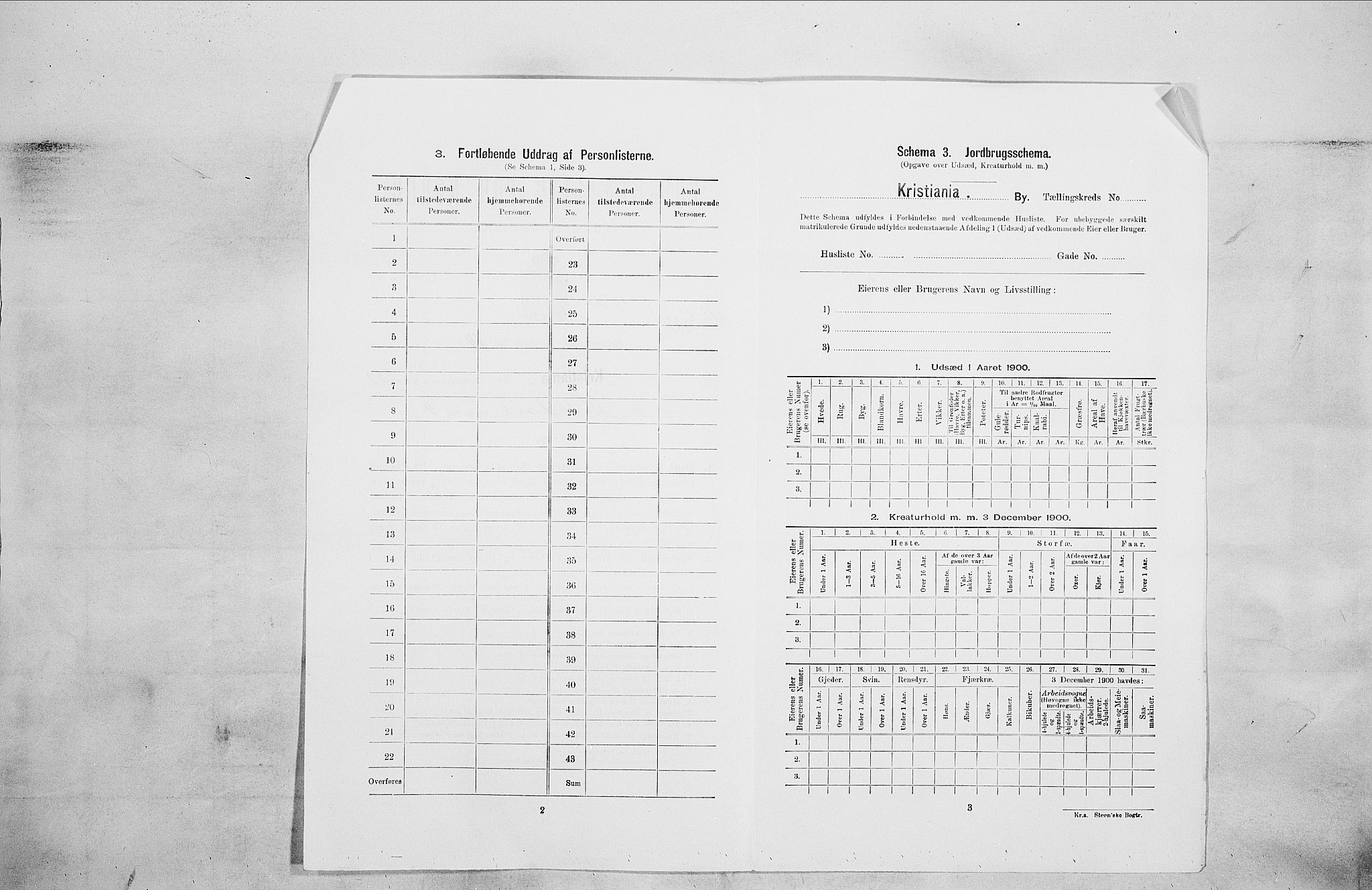 SAO, 1900 census for Kristiania, 1900, p. 64474