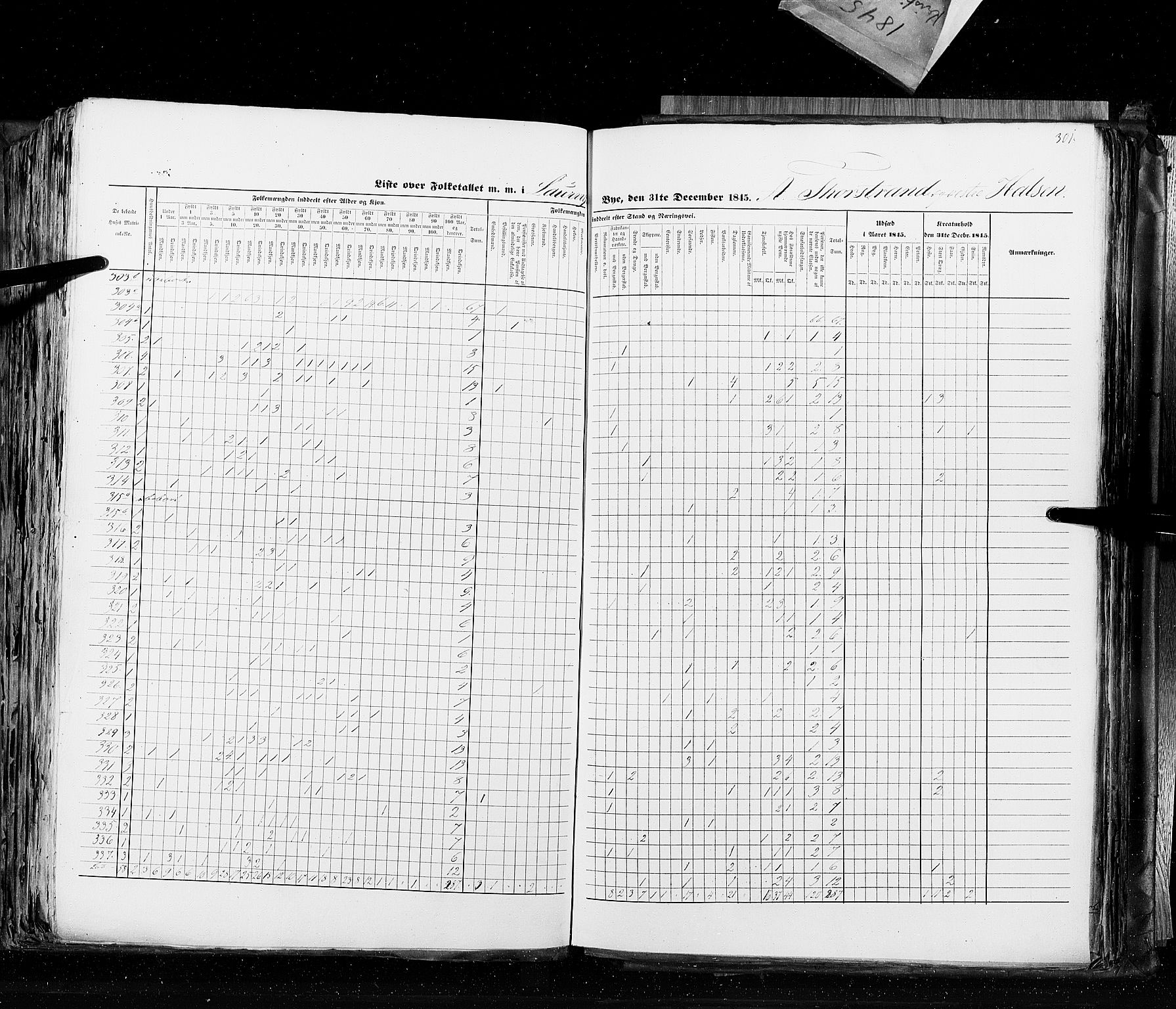 RA, Census 1845, vol. 10: Cities, 1845, p. 301