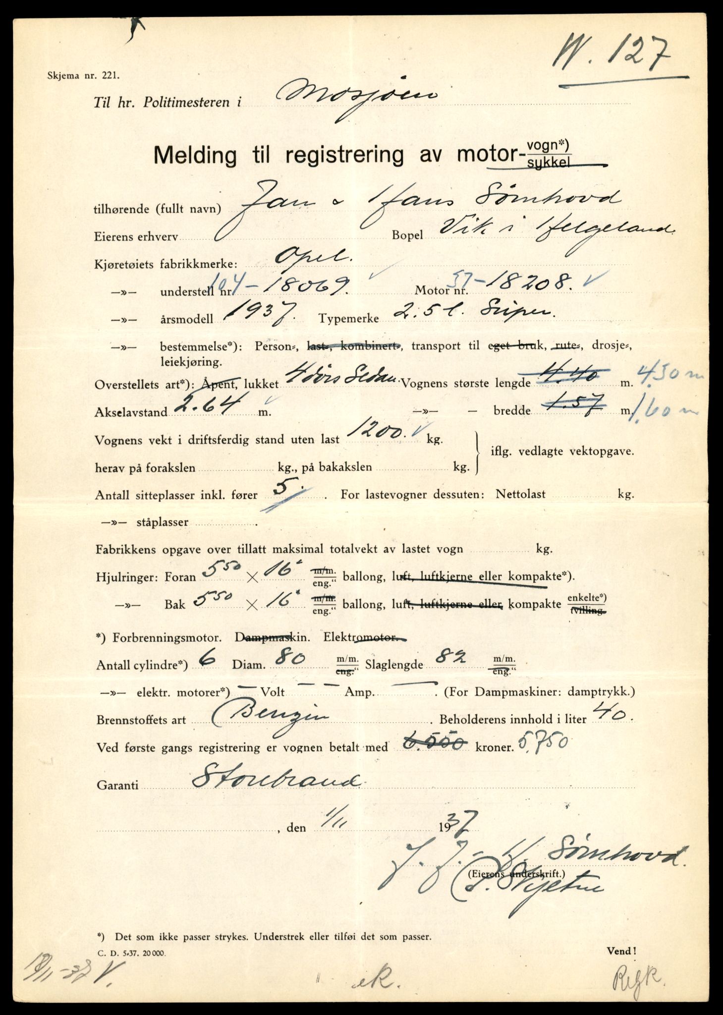 Møre og Romsdal vegkontor - Ålesund trafikkstasjon, AV/SAT-A-4099/F/Fe/L0022: Registreringskort for kjøretøy T 10584 - T 10694, 1927-1998, p. 2947