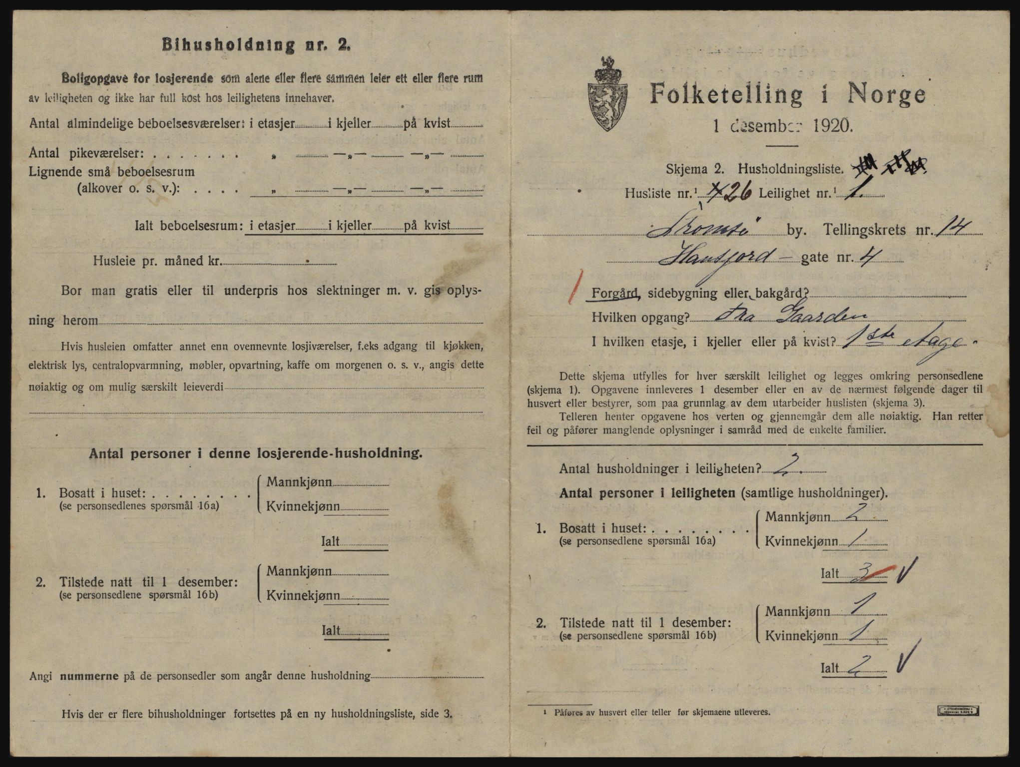 SATØ, 1920 census for Tromsø, 1920, p. 6633