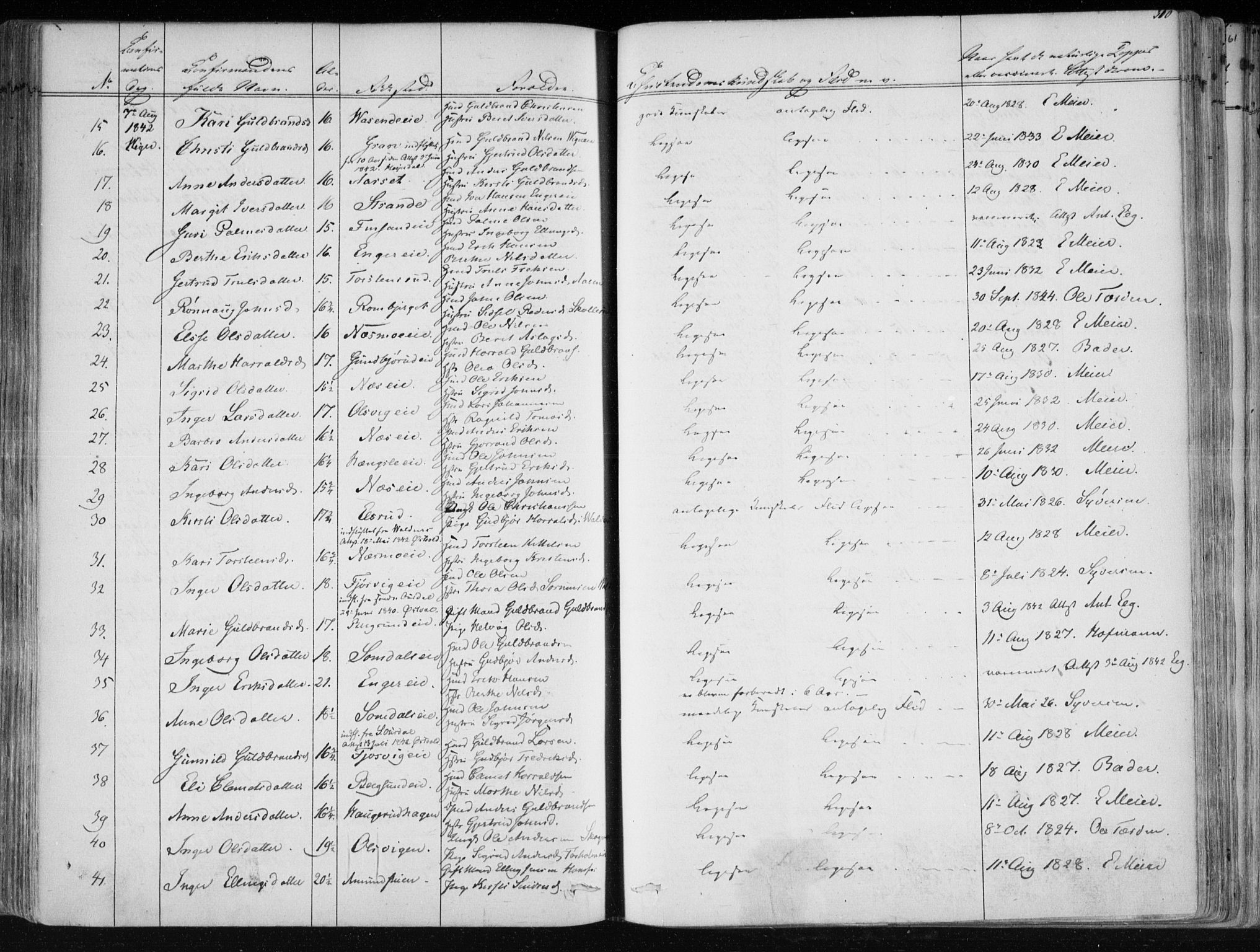 Norderhov kirkebøker, AV/SAKO-A-237/F/Fa/L0010: Parish register (official) no. 10, 1837-1847, p. 310